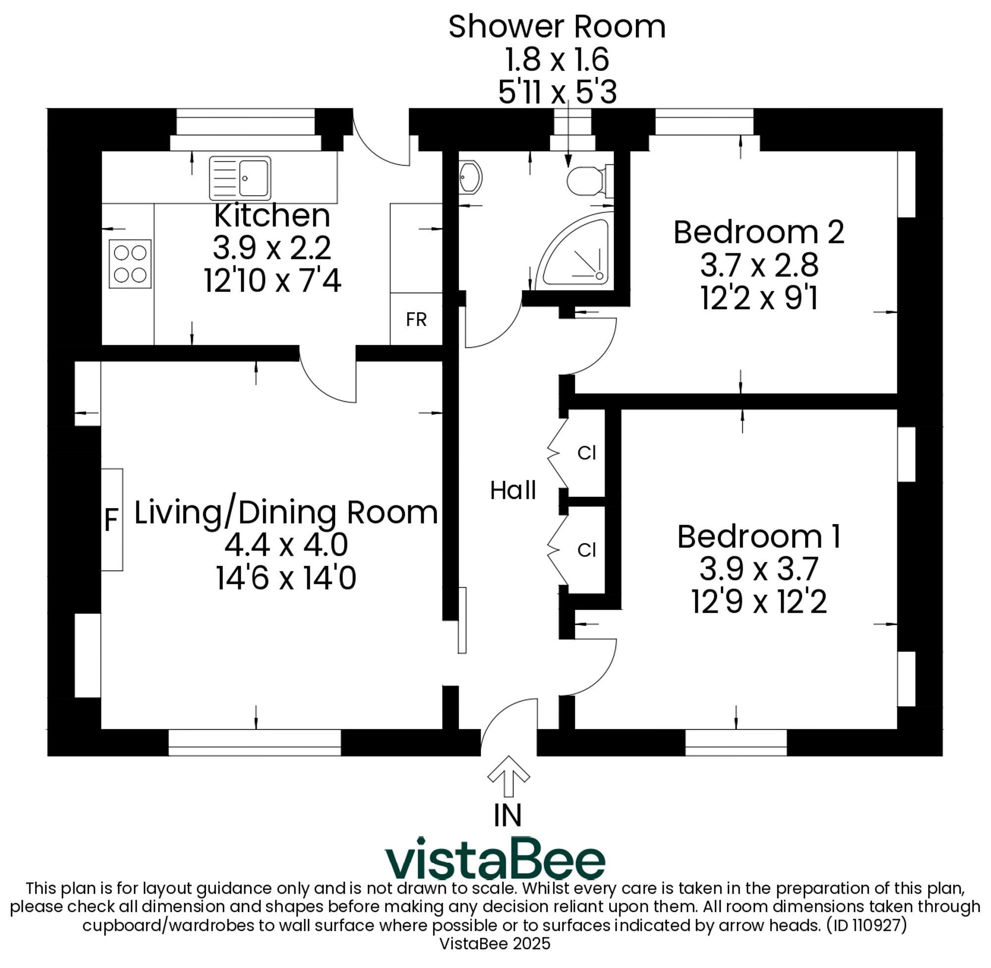 2 bed ground floor flat for sale in The Square, Ashfield, FK15 - Property floorplan