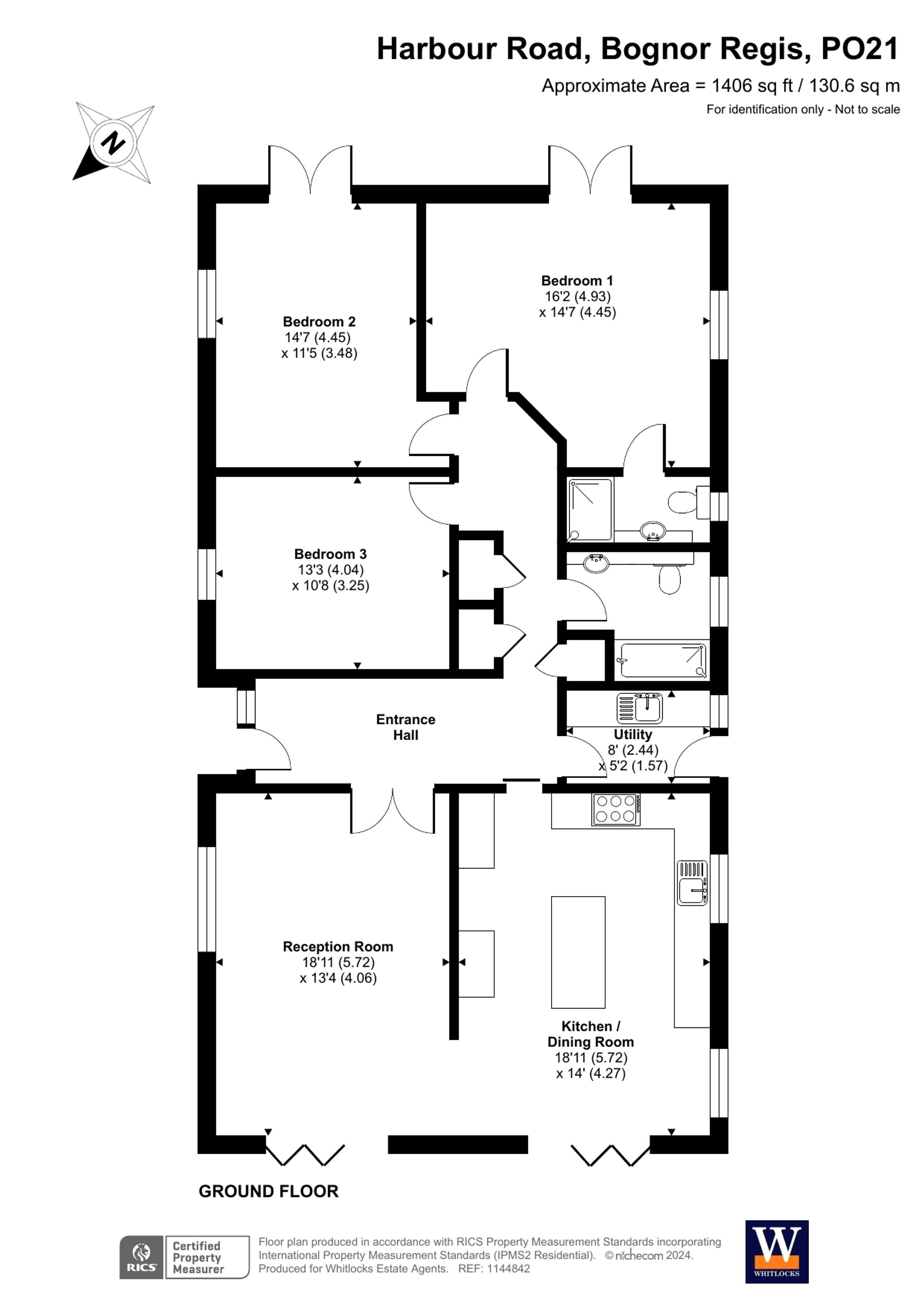 3 bed bungalow for sale in Harbour Road, Bognor Regis - Property floorplan