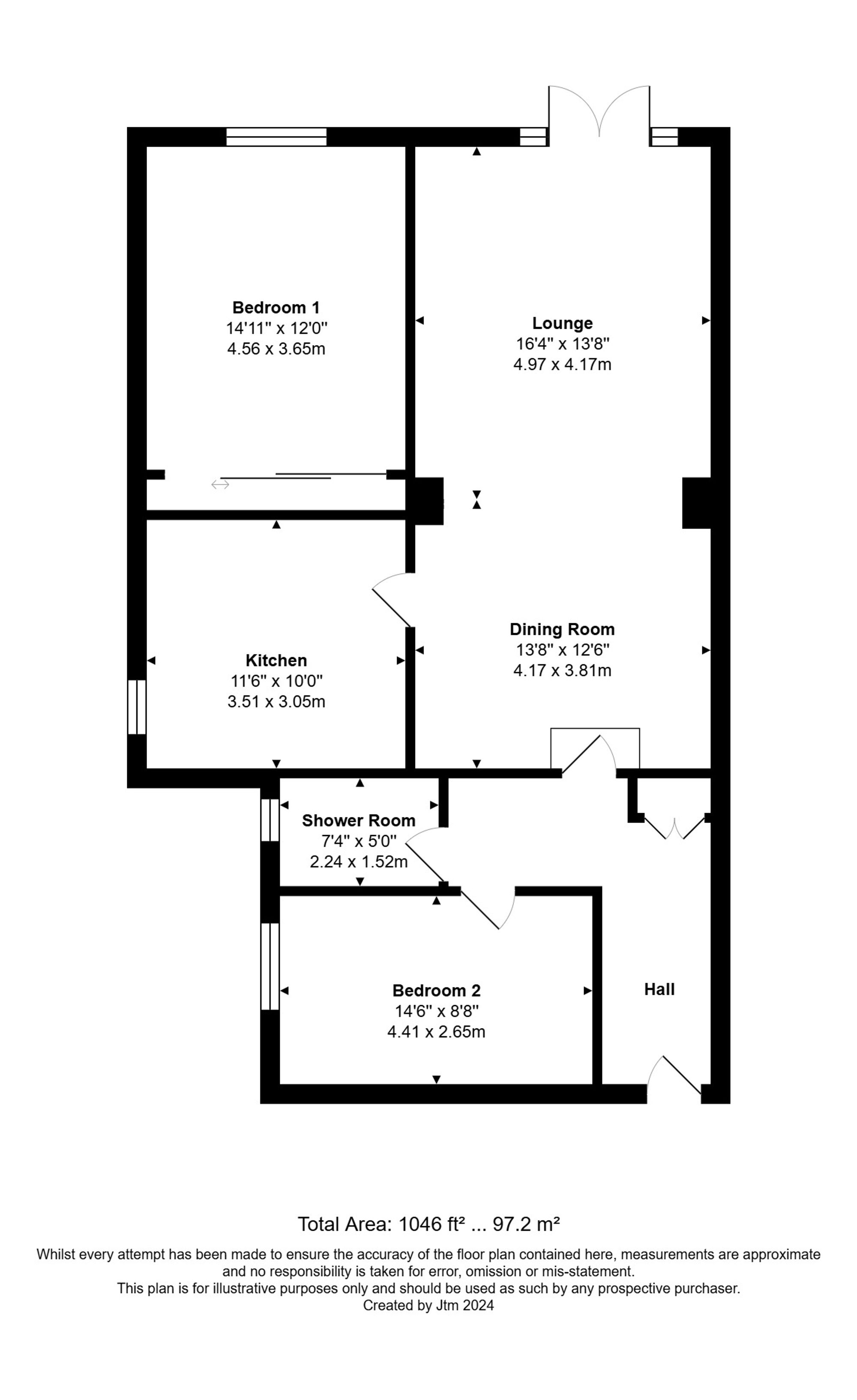 2 bed for sale in Victoria Drive, Bognor Regis - Property floorplan