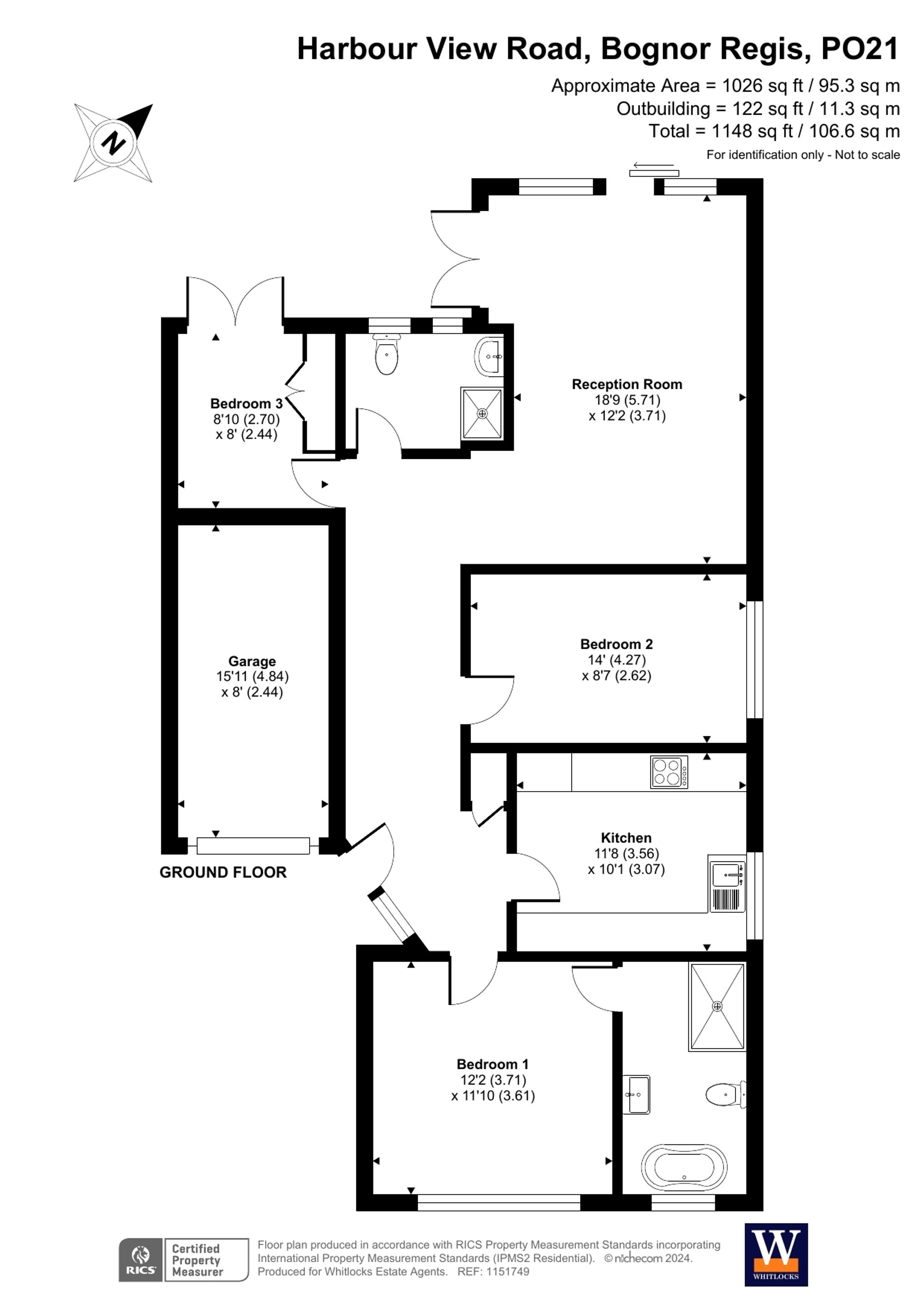 3 bed bungalow for sale in Harbour View Road, Bognor Regis - Property floorplan