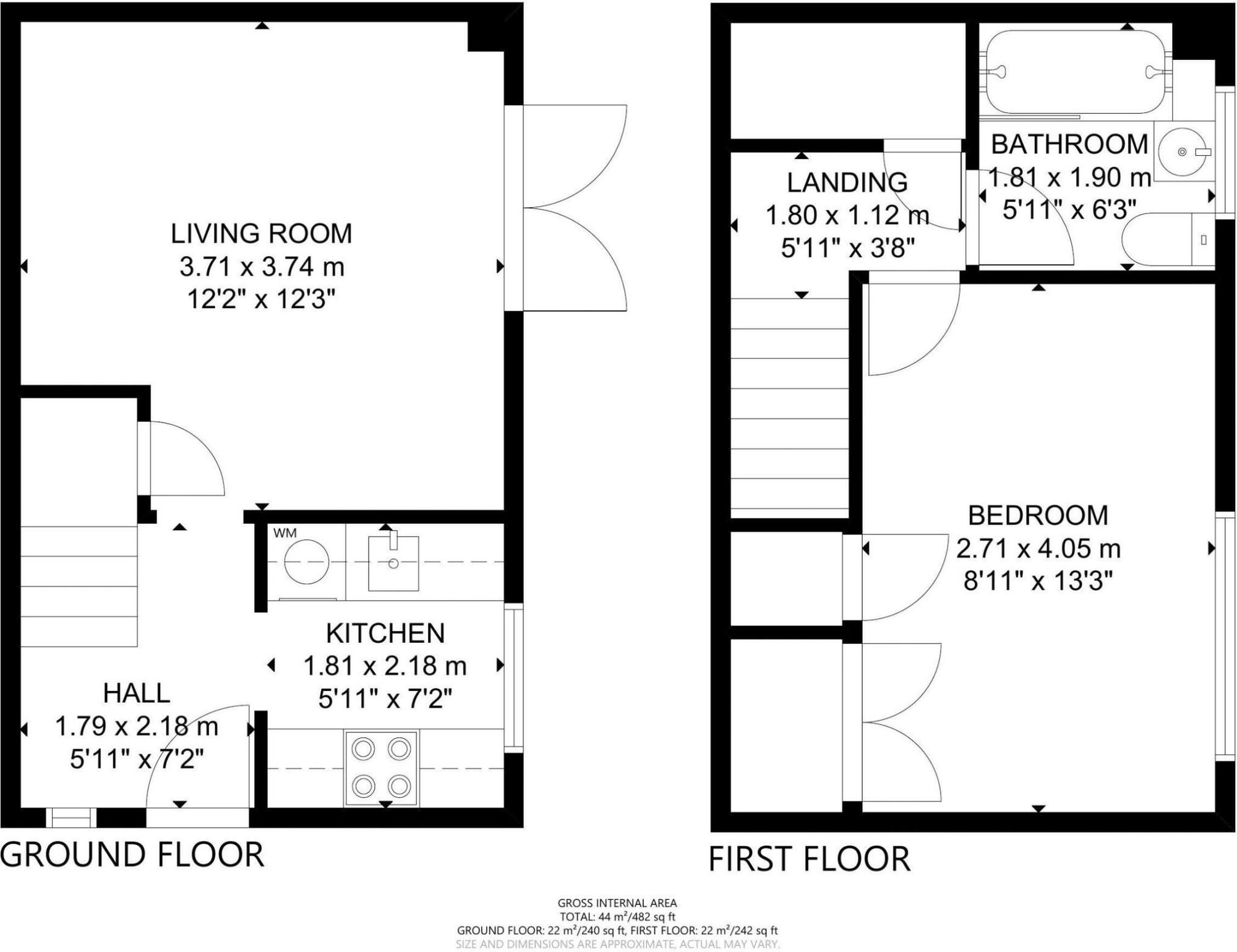 1 bed house for sale in Merlin Way, Bognor Regis - Property floorplan