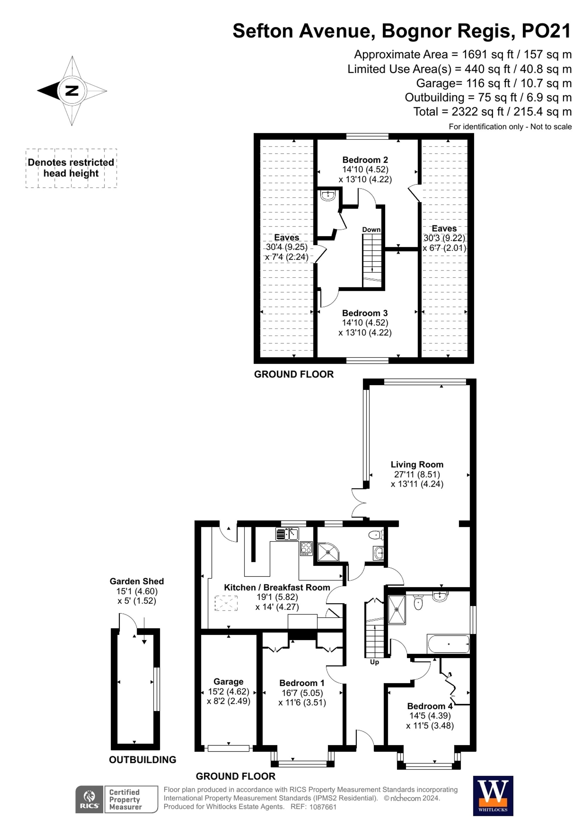4 bed detached house for sale in Sefton Avenue, Bognor Regis - Property floorplan
