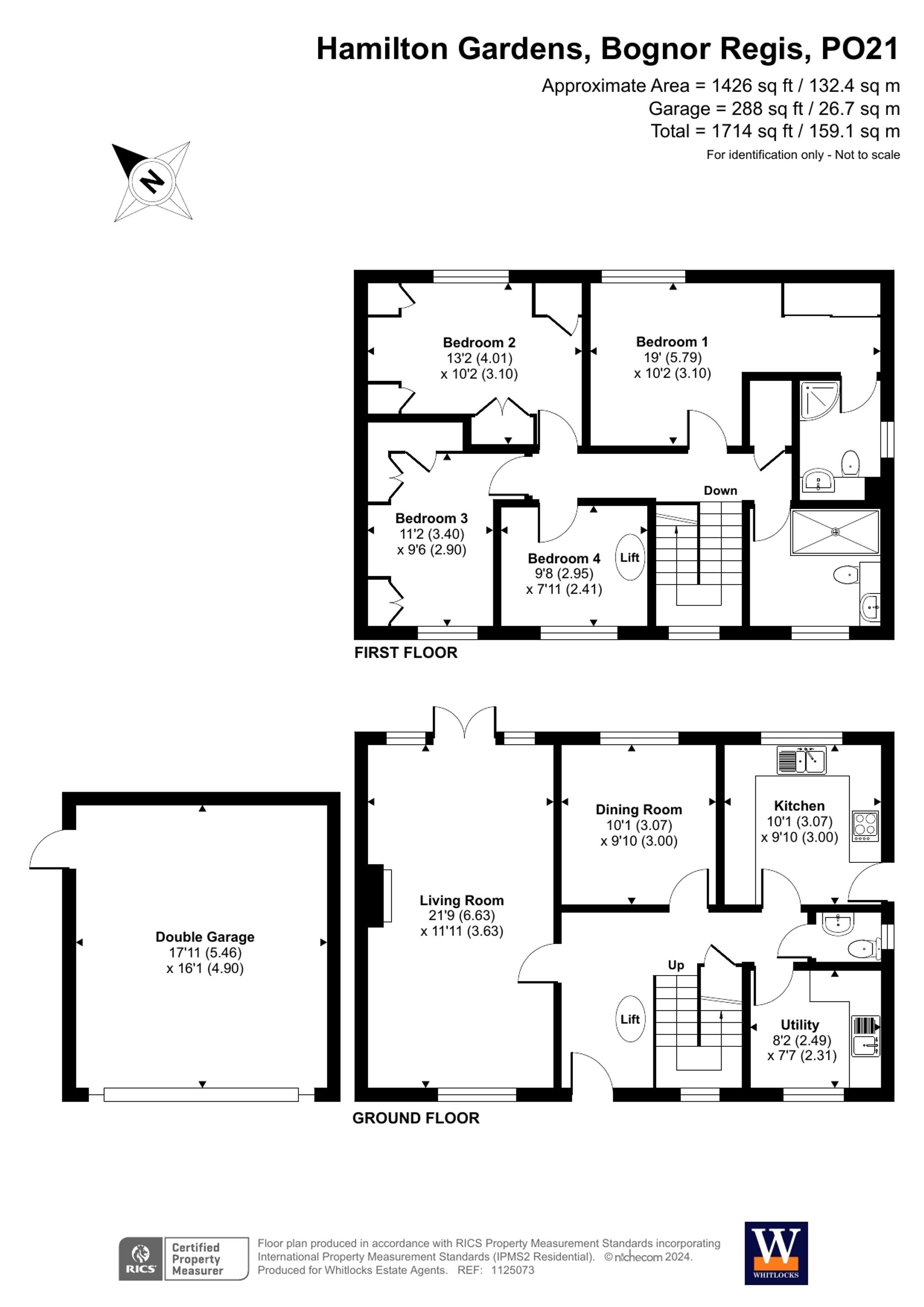 4 bed house for sale in Hamilton Gardens, Bognor Regis - Property floorplan