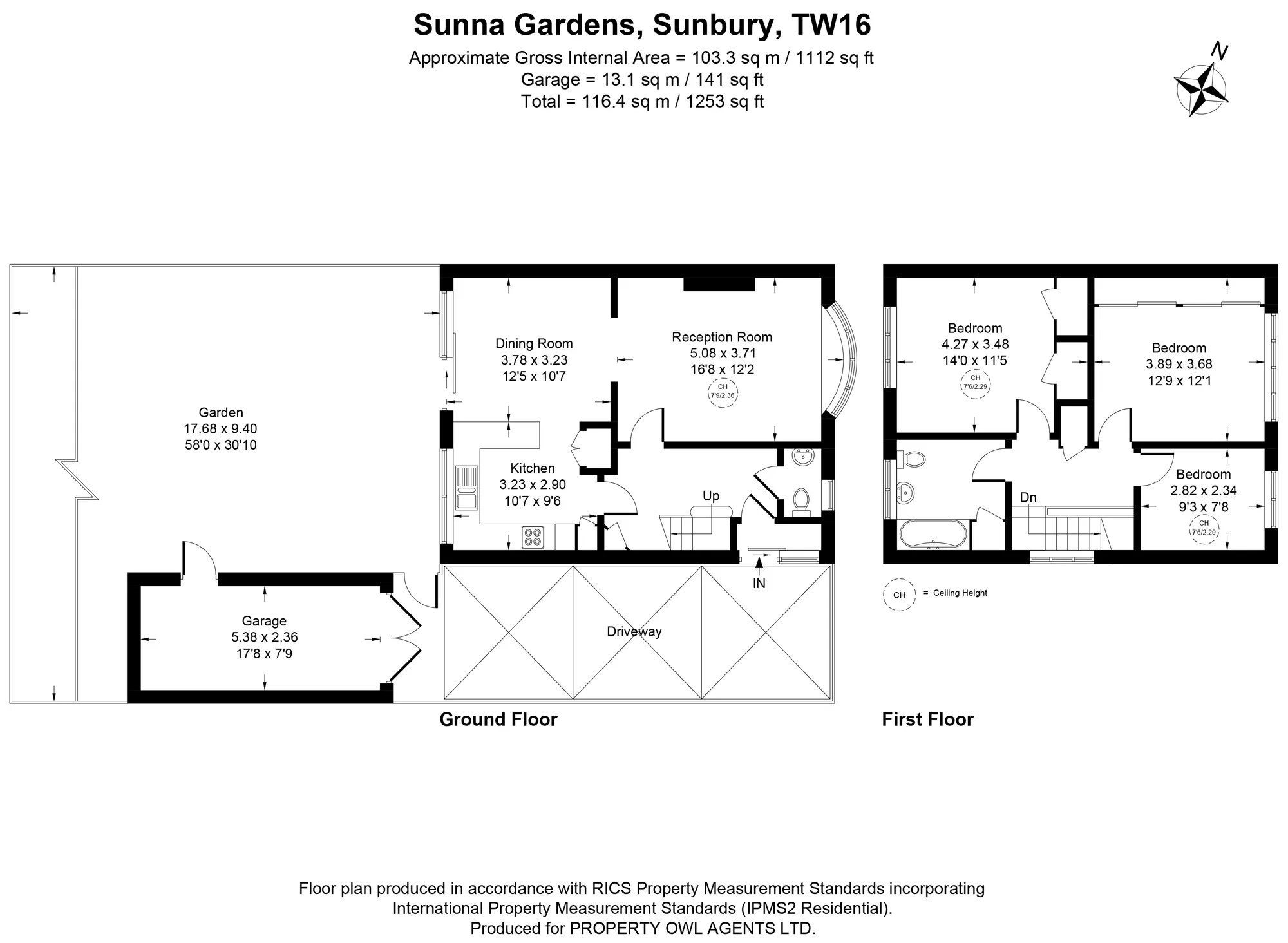 3 bed semi-detached house for sale in Sunna Gardens, Sunbury-On-Thames - Property Floorplan