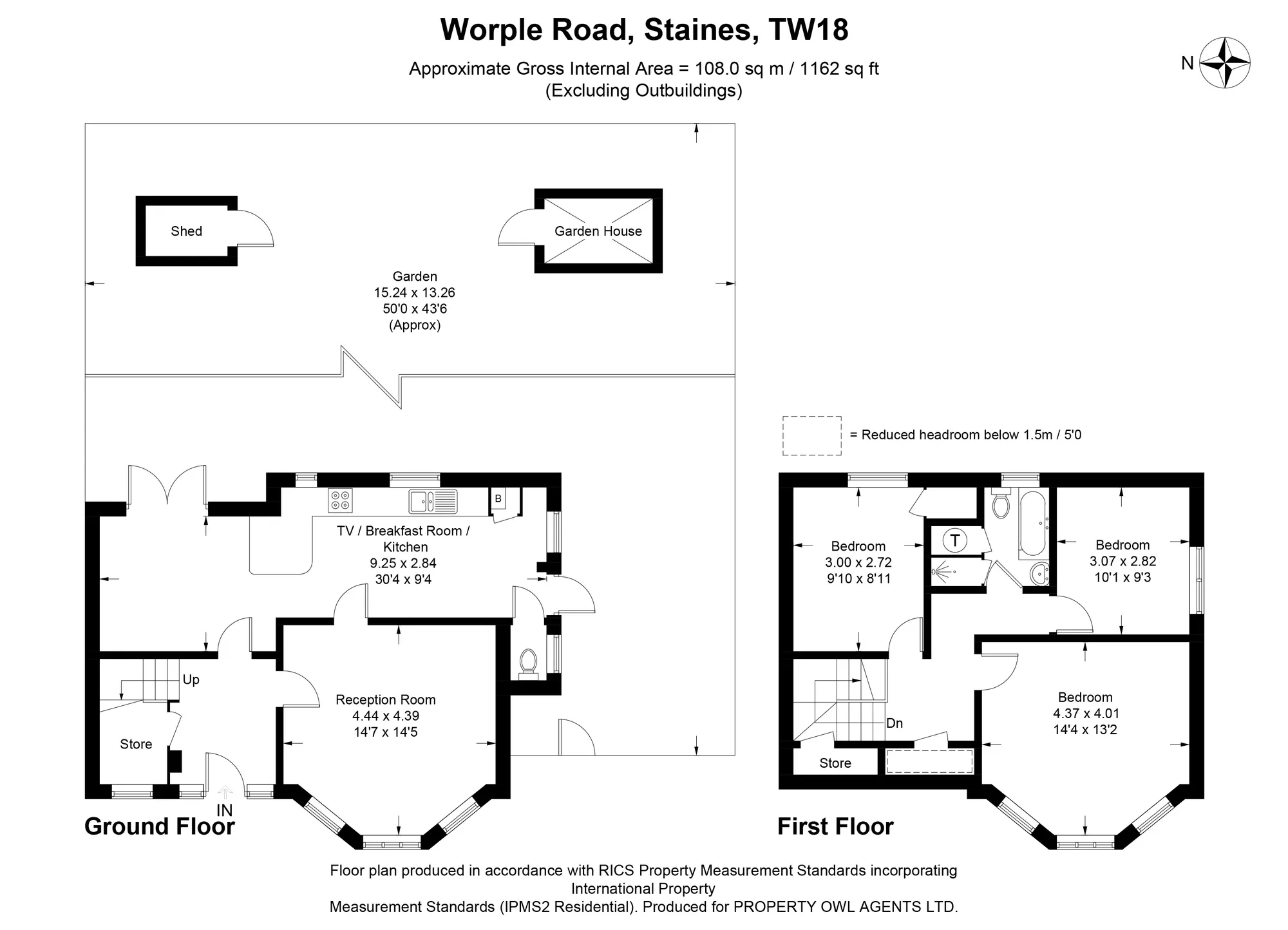 3 bed semi-detached house for sale in Worple Road, Staines-Upon-Thames - Property Floorplan