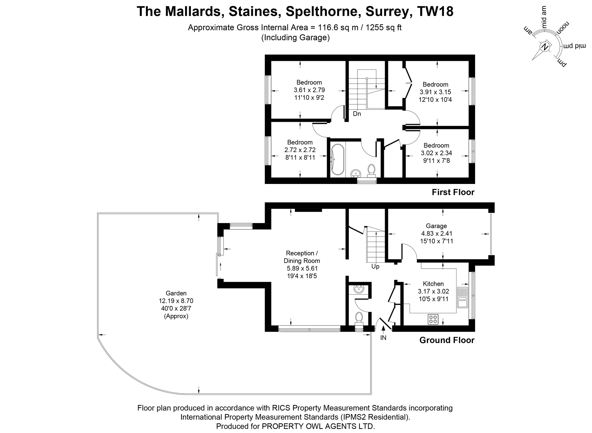 4 bed end of terrace house for sale in The Mallards, Staines-Upon-Thames - Property Floorplan