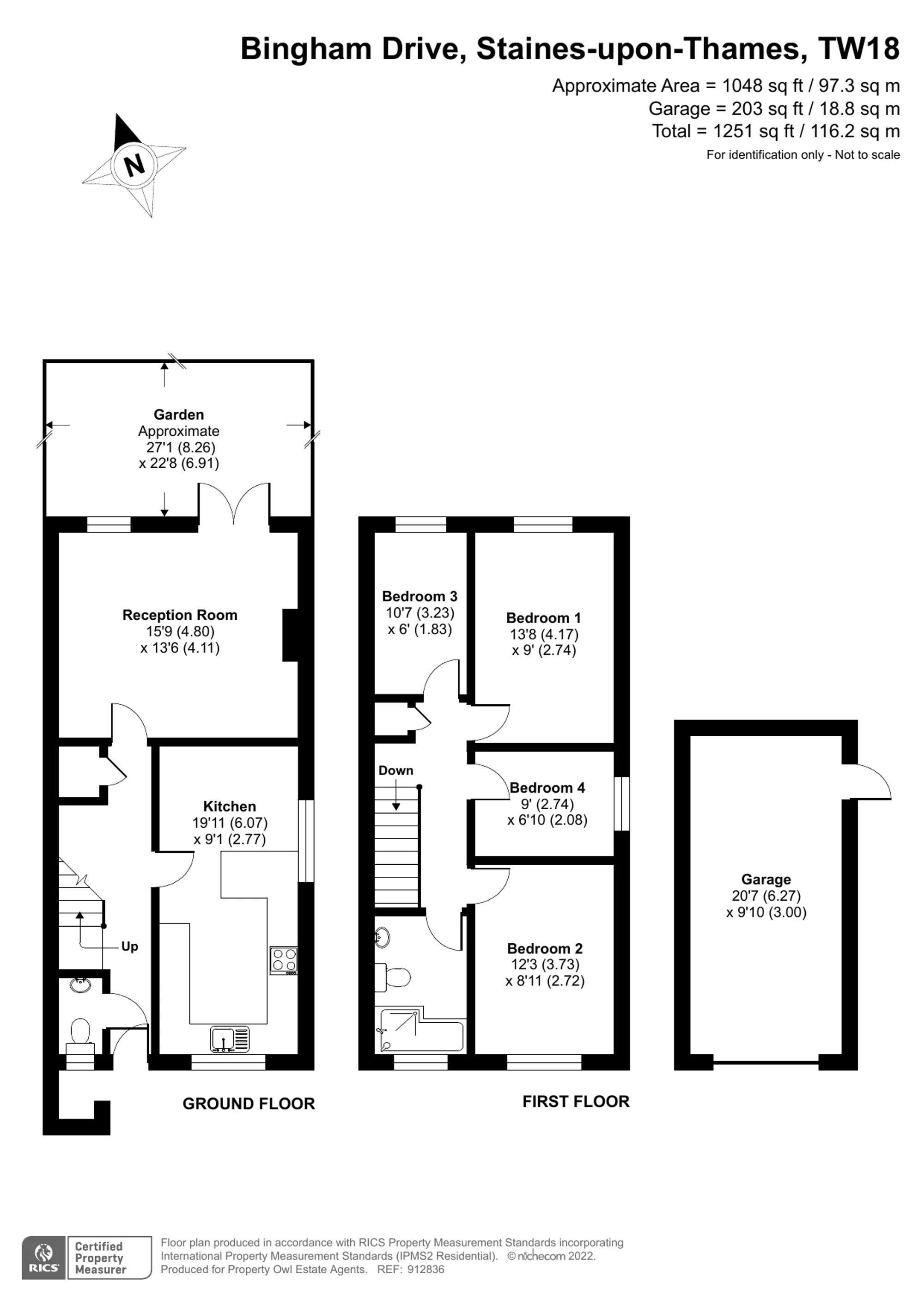 4 bed end of terrace house for sale in Bingham Drive, Staines-Upon-Thames - Property Floorplan