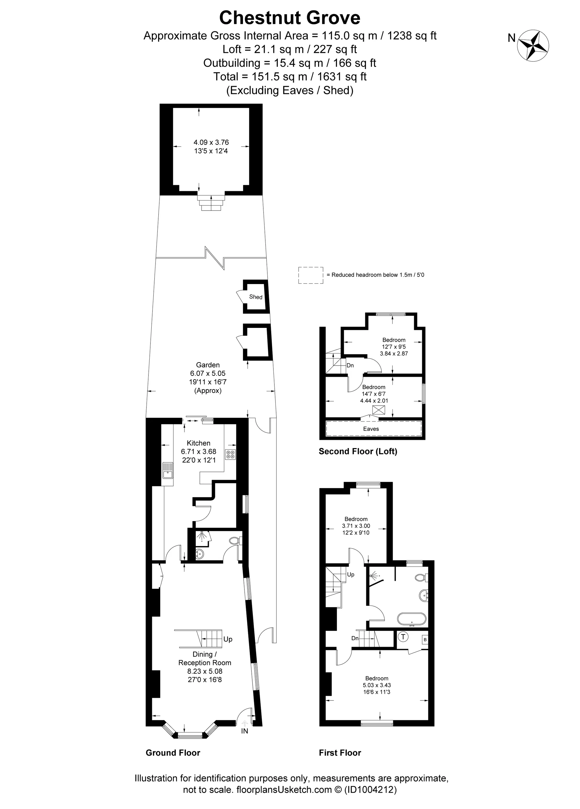 4 bed end of terrace house for sale in Chestnut Grove, Staines-Upon-Thames - Property Floorplan