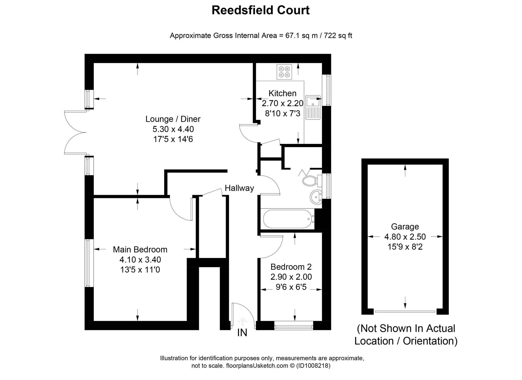 2 bed maisonette for sale in Reedsfield Road, Ashford - Property Floorplan