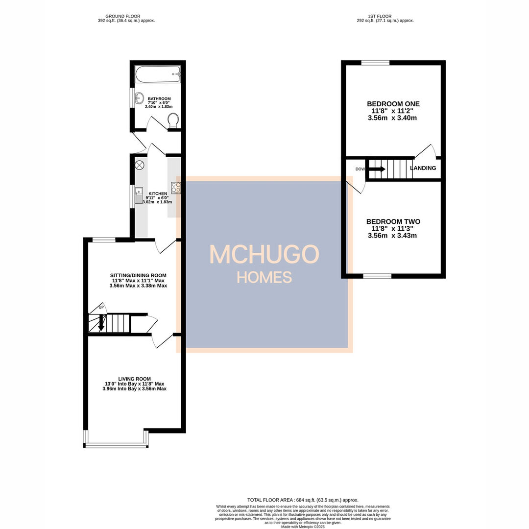 2 bed terraced house for sale in St. Marys Road, Bearwood, B67 5DQ - Property floorplan