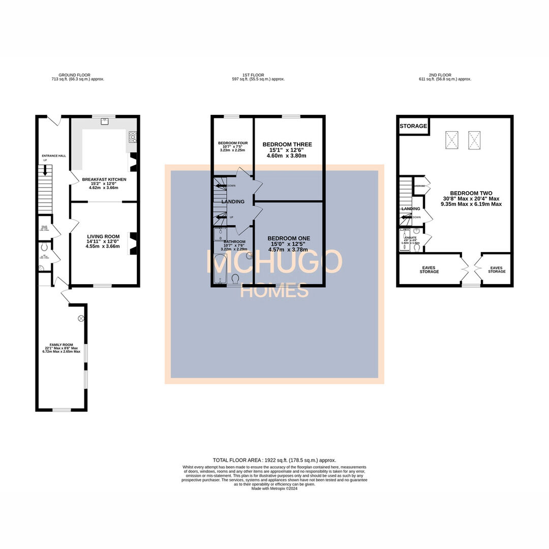 4 bed terraced house for sale in Reservoir Retreat, Edgbaston, Birmingham, B16 9EH - Property floorplan
