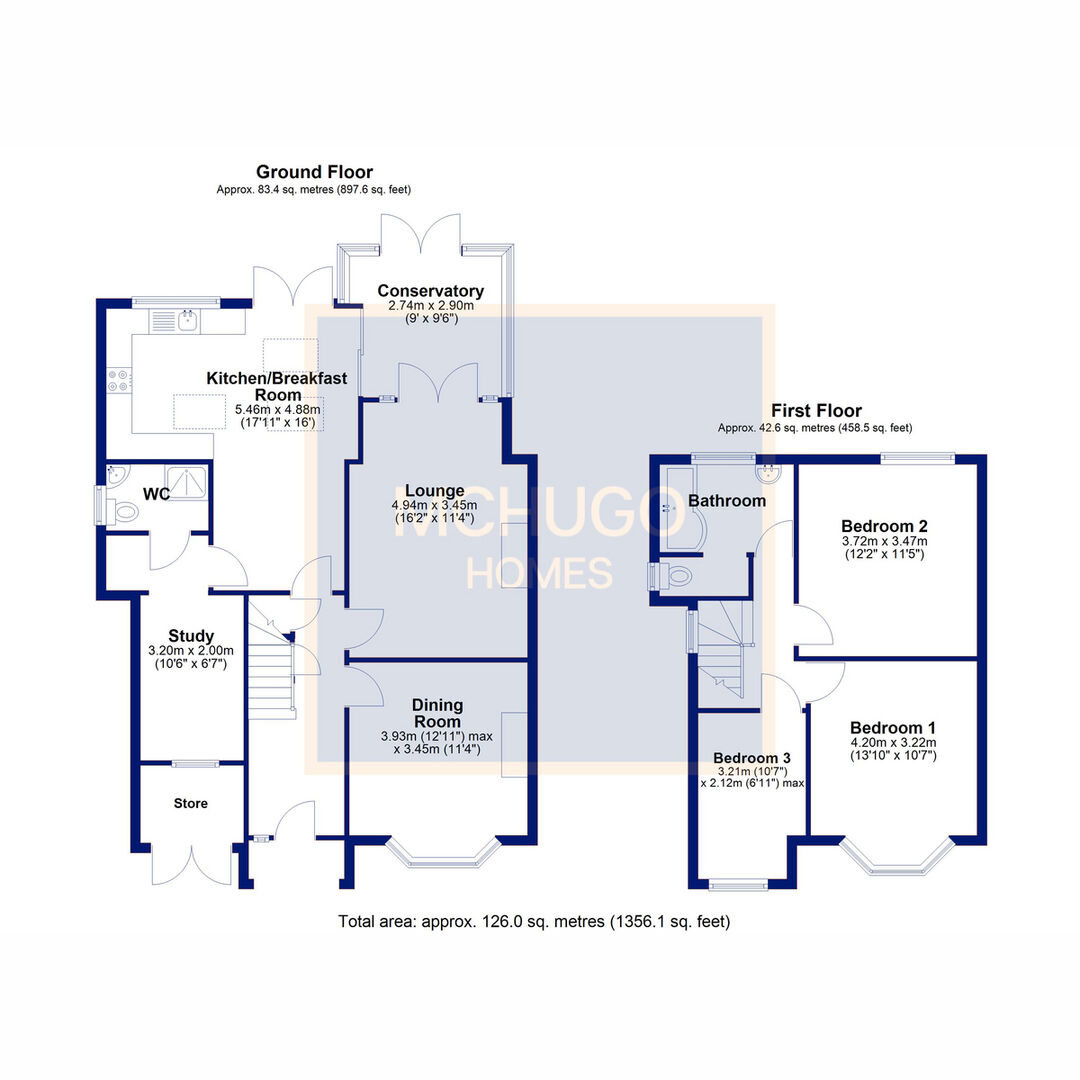 3 bed detached house for sale in Wheats Avenue, Harborne, B17 - Property floorplan