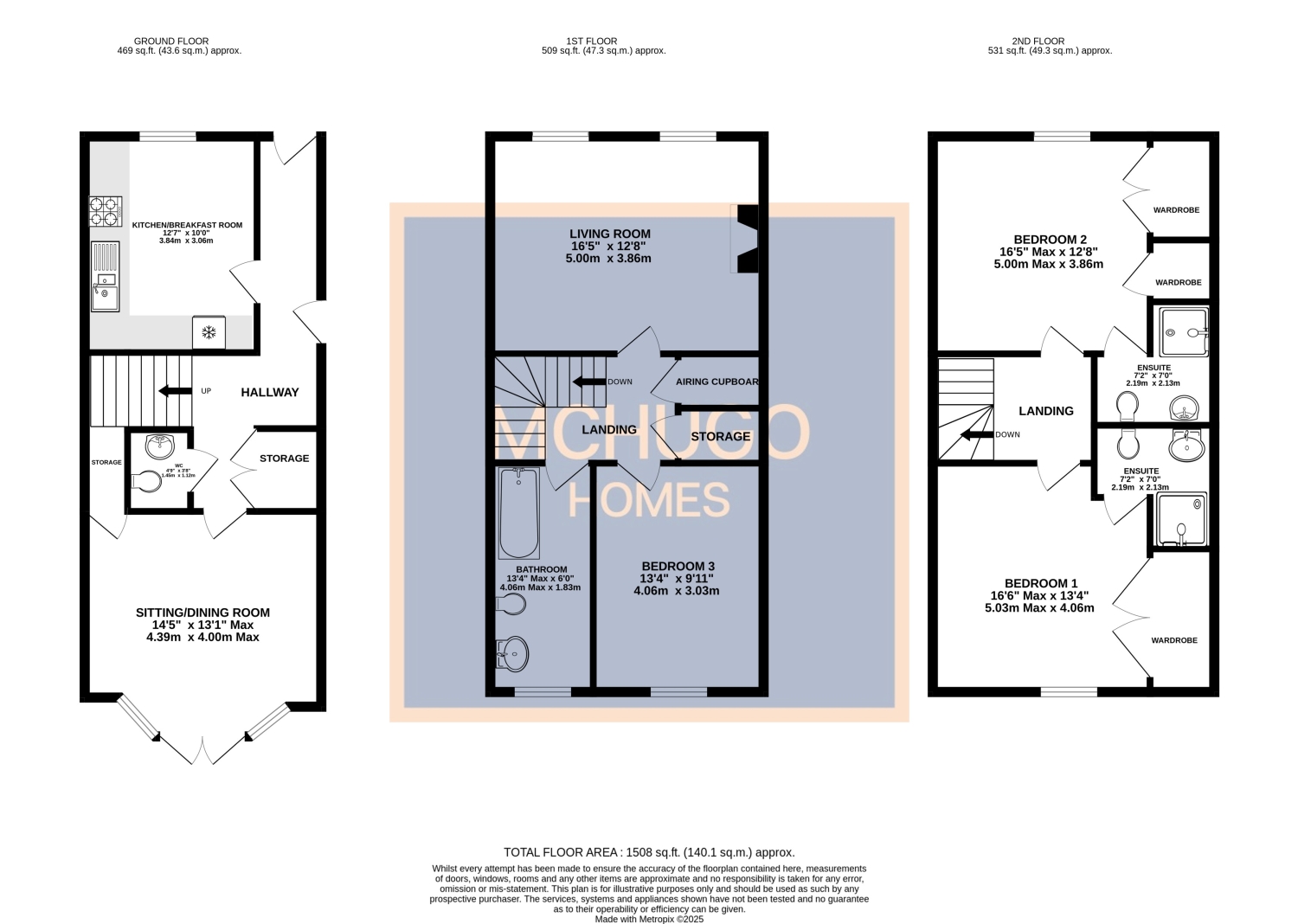3 bed town house for sale in Metchley Lane, Harborne B17 0HT - Property floorplan