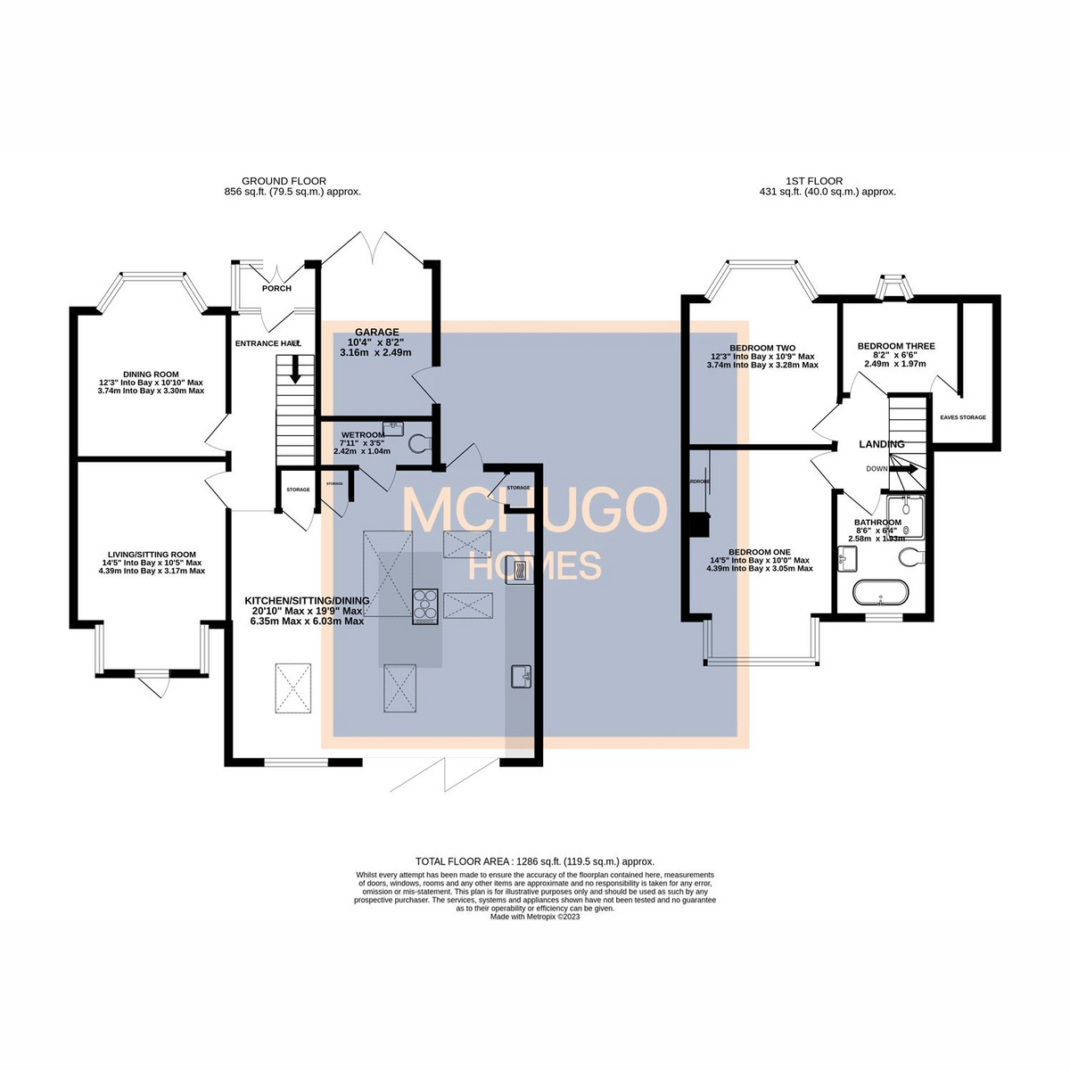 3 bed semi-detached house for sale in Conington Grove, Harborne - Property floorplan