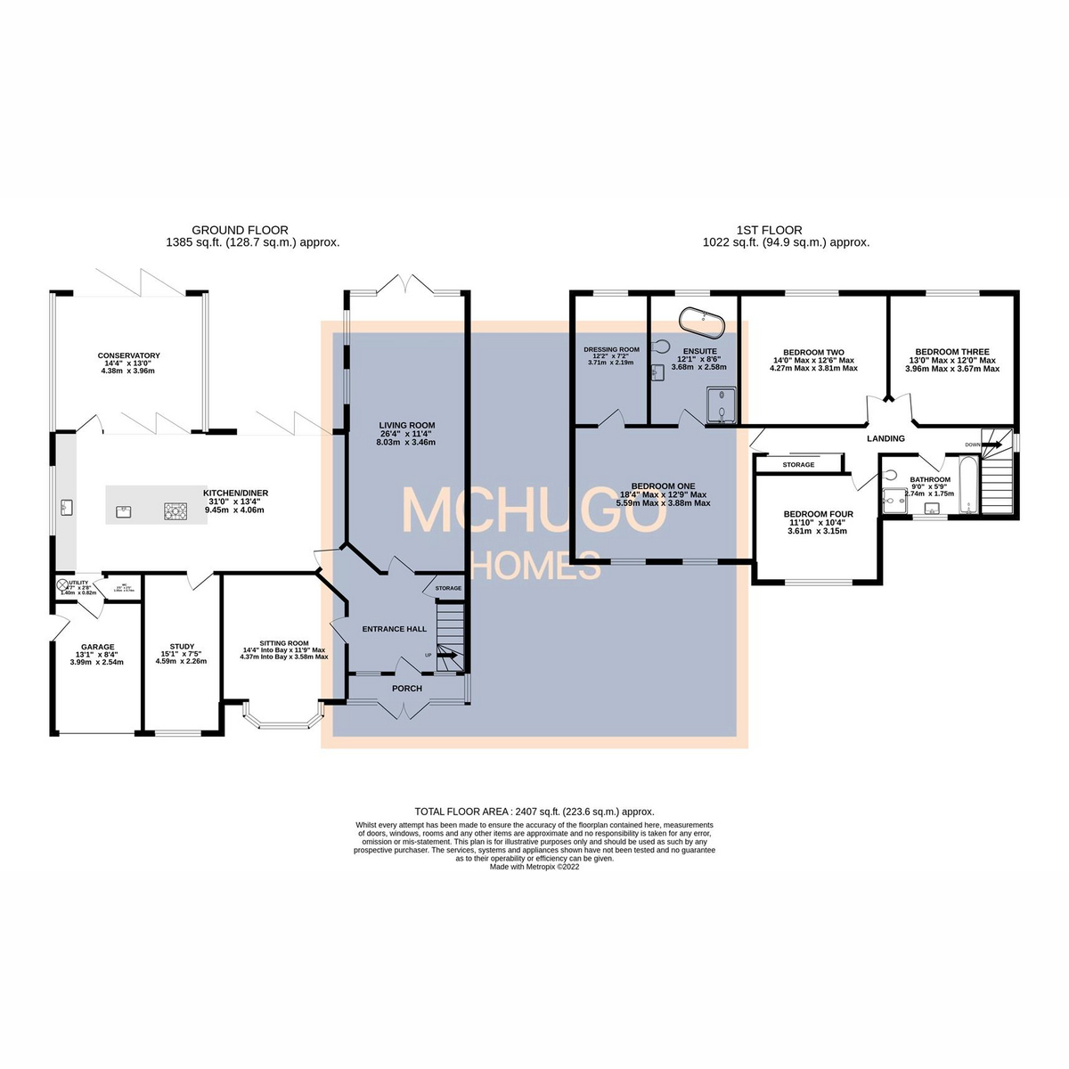 4 bed detached house for sale in Knightlow Road, Harborne - Property floorplan