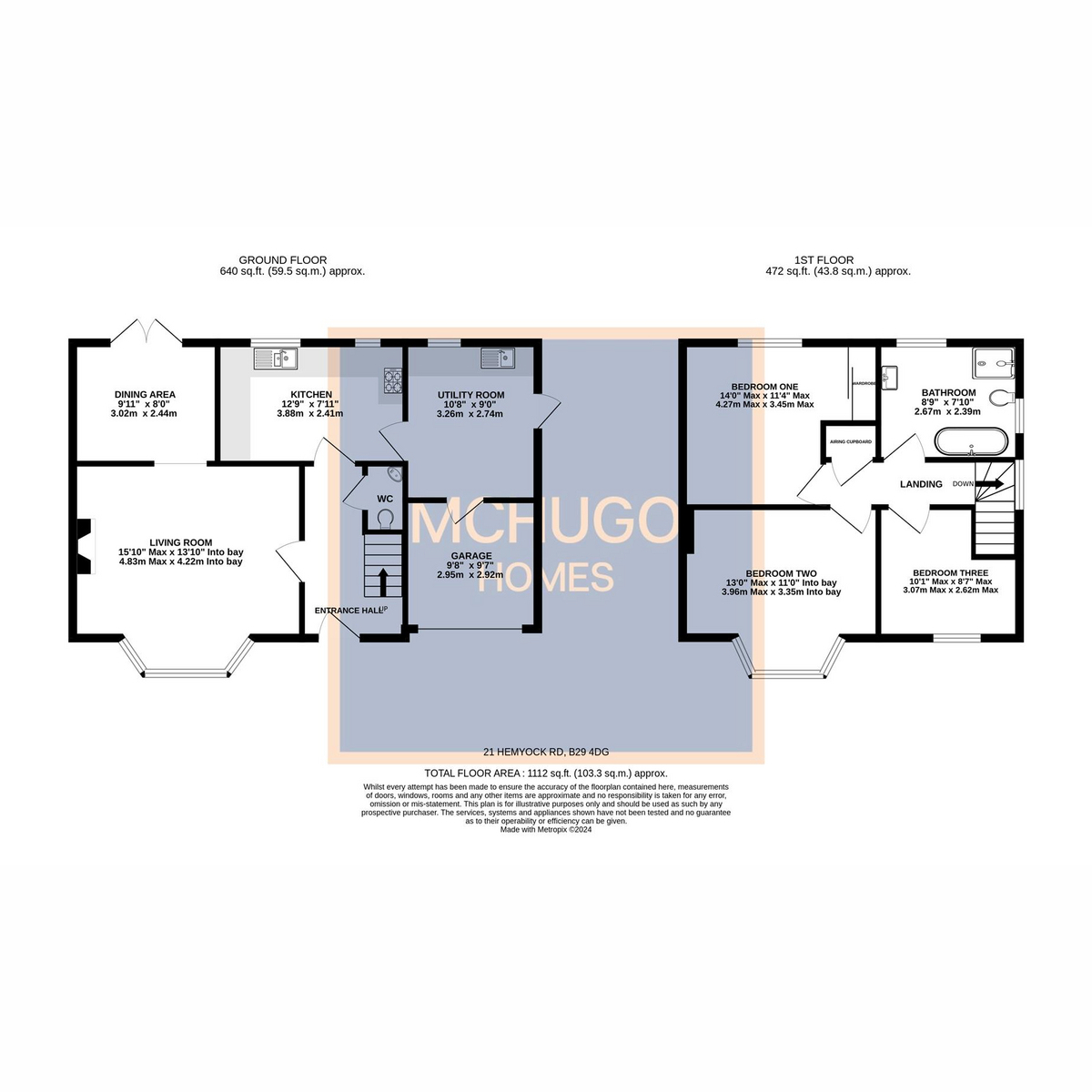 3 bed semi-detached house for sale in Hemyock Road, Bournville Village Trust - Property floorplan