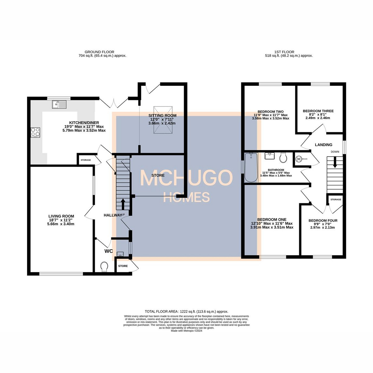 4 bed link detached house for sale in Niall Close, Edgbaston - Property floorplan