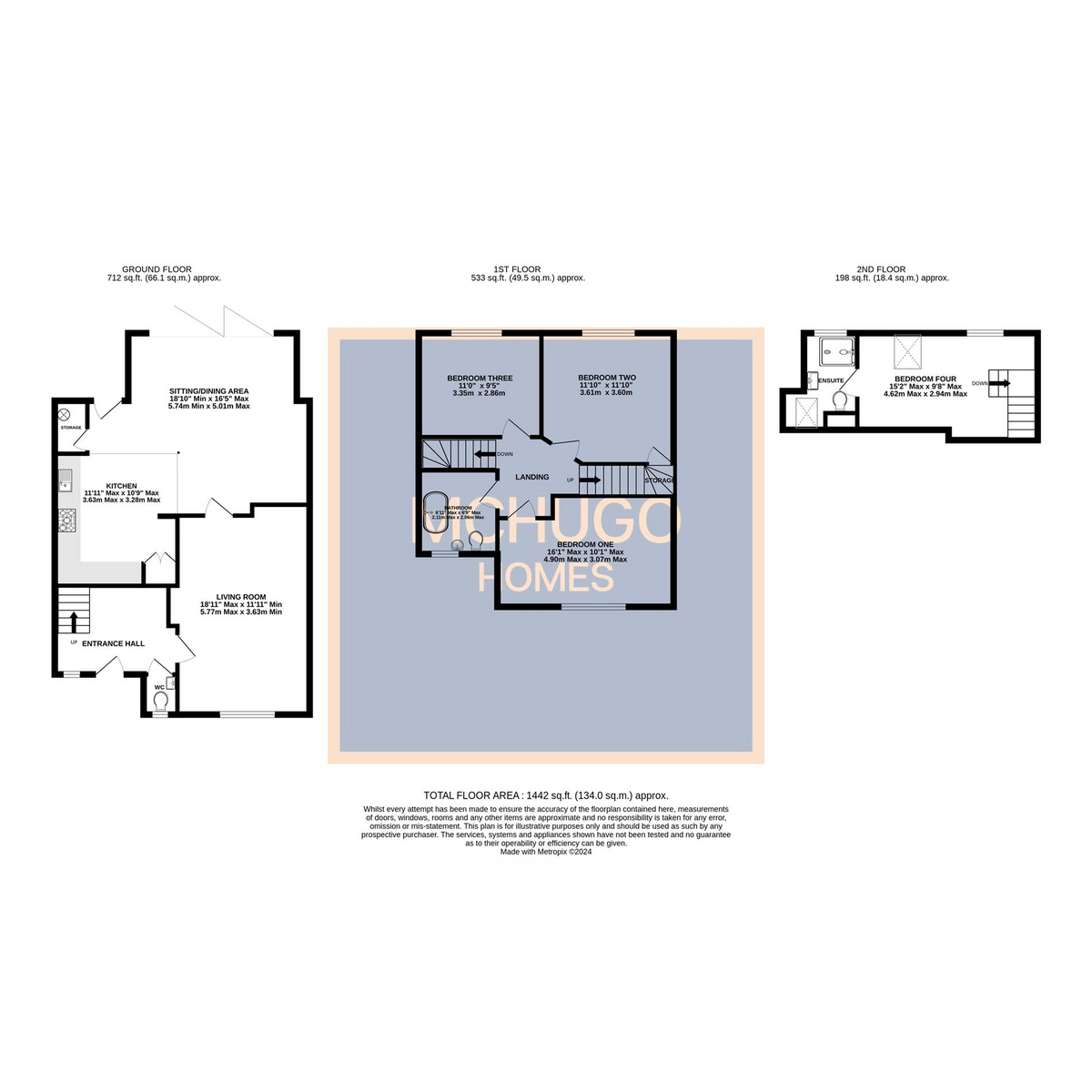 4 bed terraced house for sale in Moor Pool Avenue, Harborne - Property floorplan