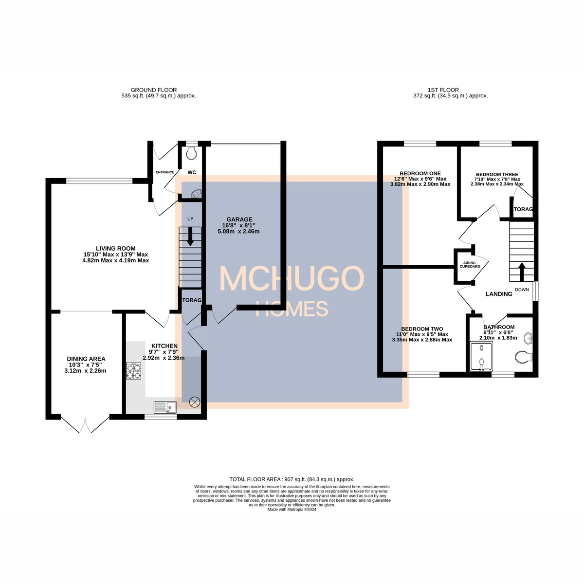 3 bed semi-detached house for sale in Cutlers Rough Close, Birmingham - Property floorplan