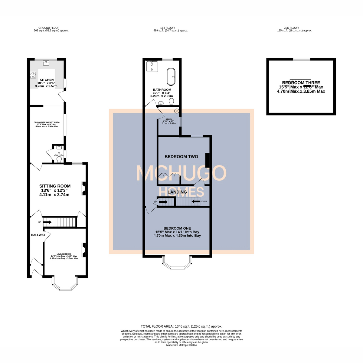 3 bed terraced house for sale in Grosvenor Road, Birmingham - Property floorplan