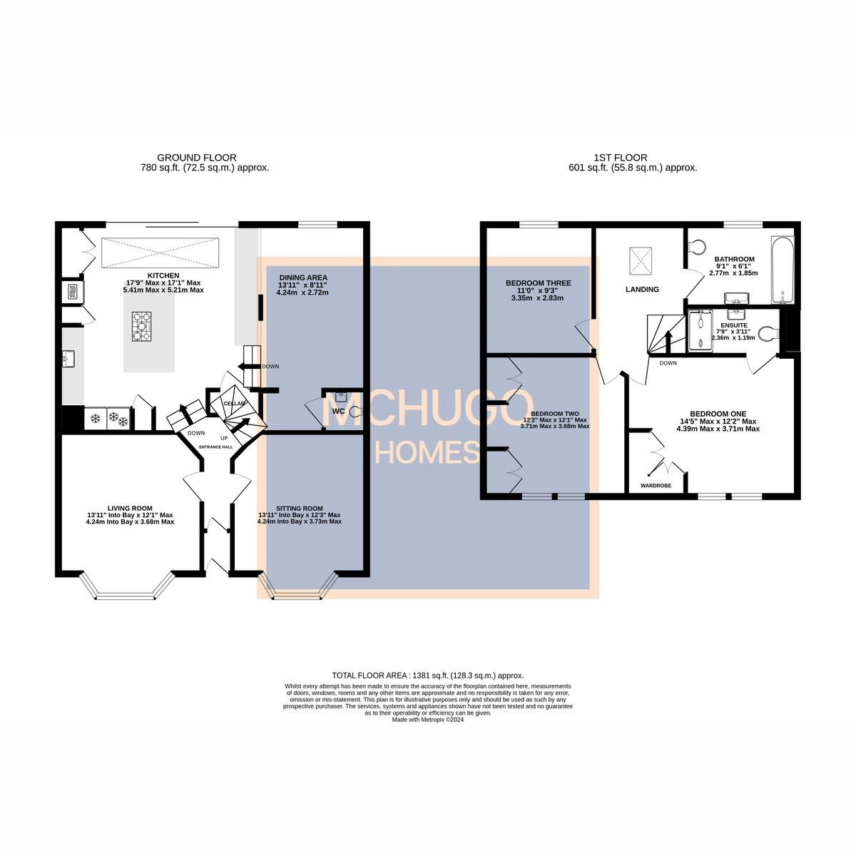 3 bed terraced house for sale in Wentworth Road, Birmingham - Property floorplan