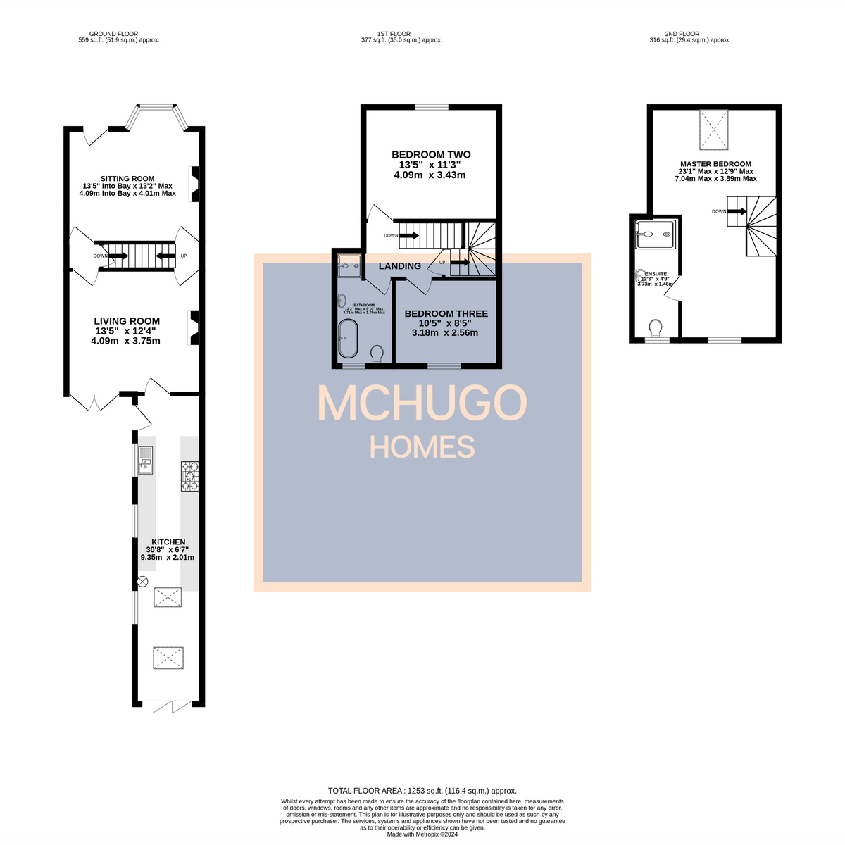 3 bed terraced house for sale in Greenfield Road, Birmingham - Property floorplan