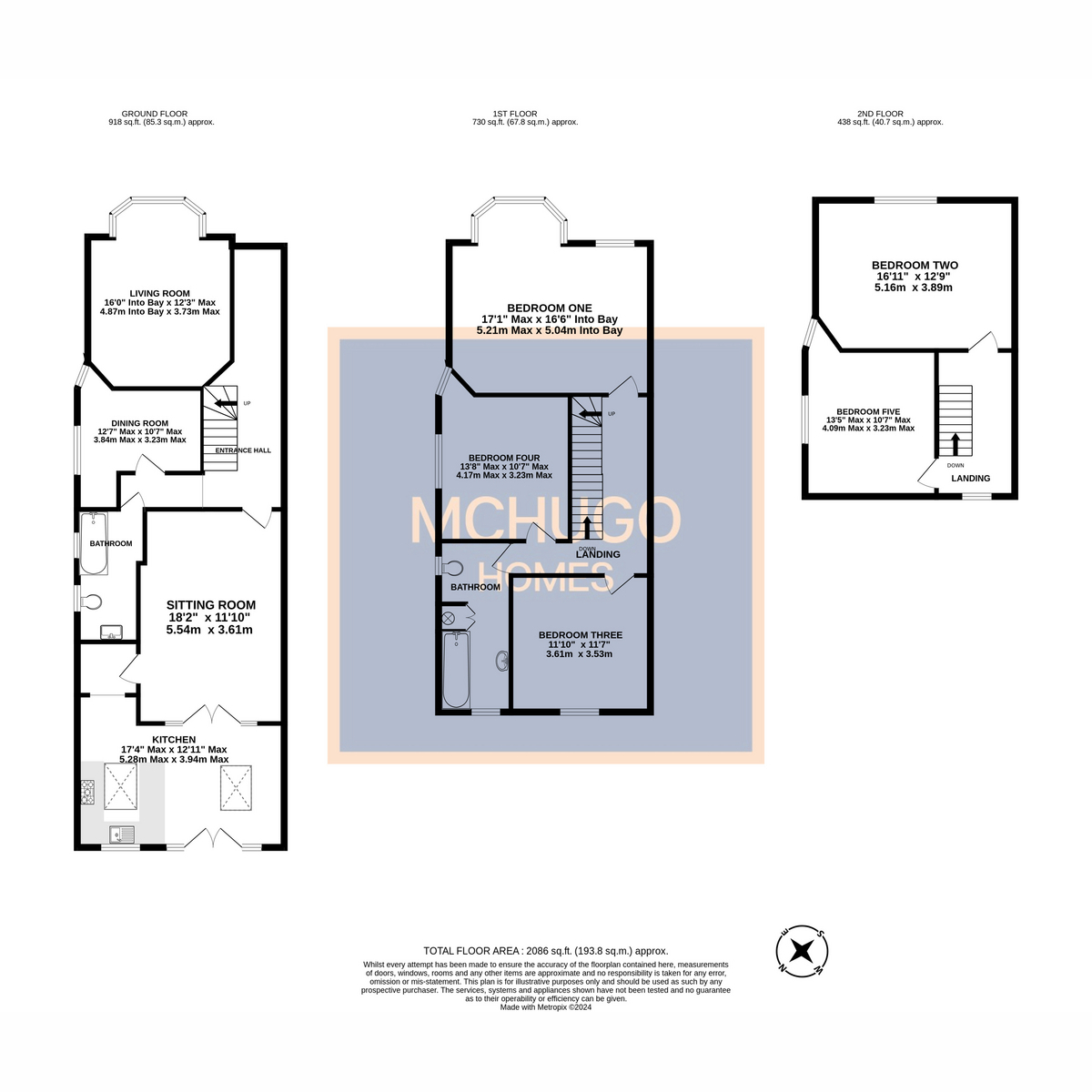 5 bed semi-detached house for sale in City Road, Birmingham - Property floorplan