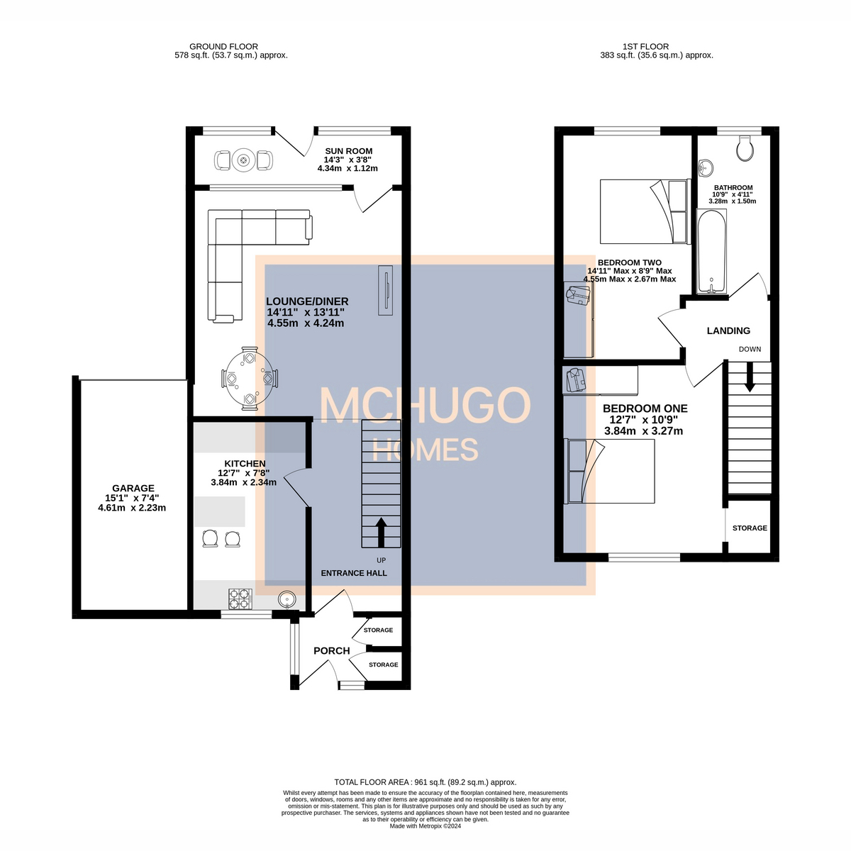 2 bed terraced house for sale in Serpentine Road, Birmingham - Property floorplan