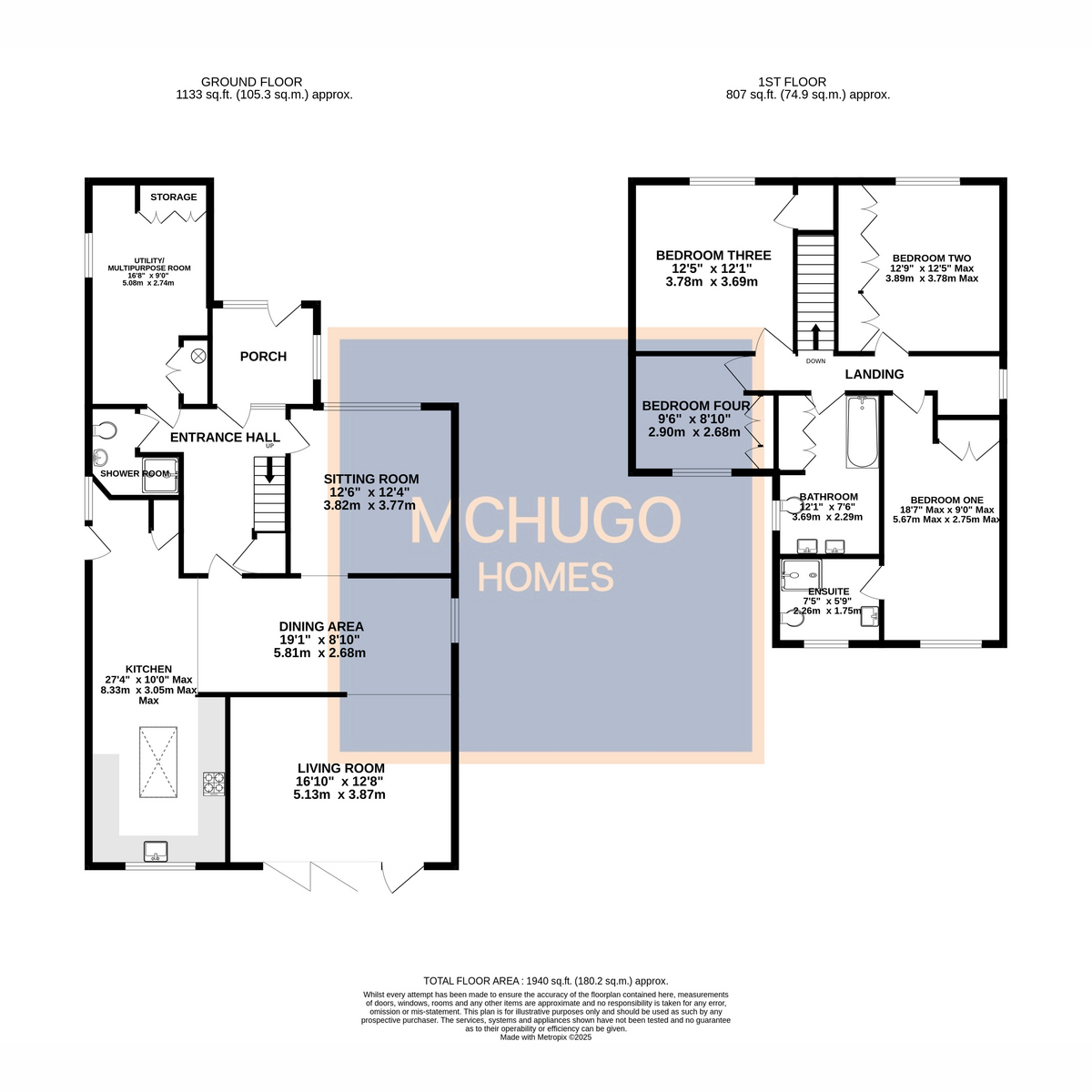 4 bed detached house for sale in Kesteven Close, Birmingham - Property floorplan