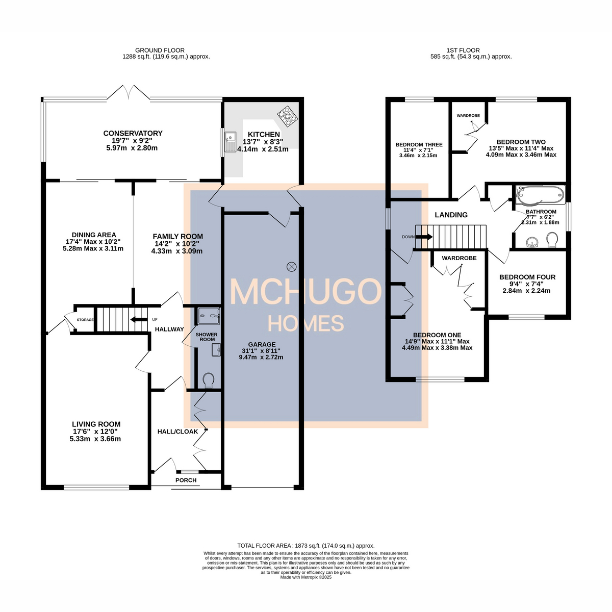 4 bed semi-detached house for sale in Augustus Road, Birmingham - Property floorplan