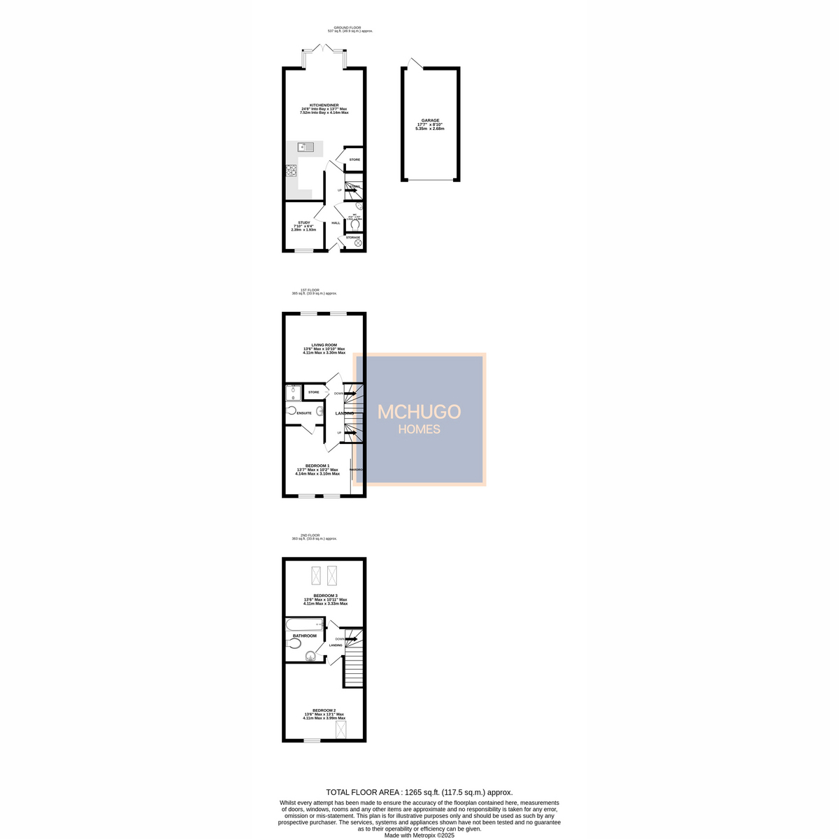 3 bed semi-detached house for sale in Perrott Way, Birmingham - Property floorplan