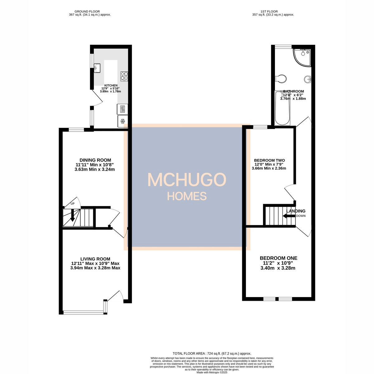 2 bed terraced house for sale in Thimblemill Road, Smethwick - Property floorplan