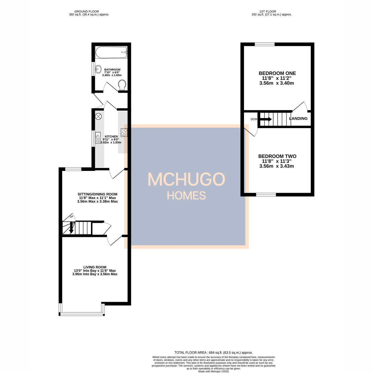 2 bed terraced house for sale in St. Marys Road, Bearwood - Property floorplan