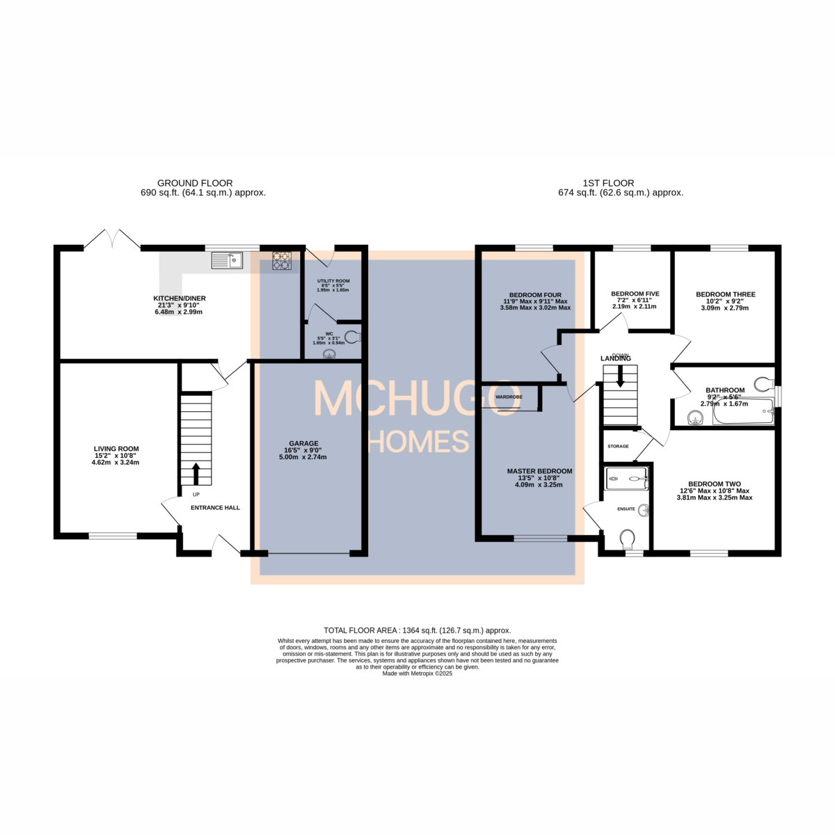 5 bed detached house for sale in Ansell Way, Birmingham - Property floorplan