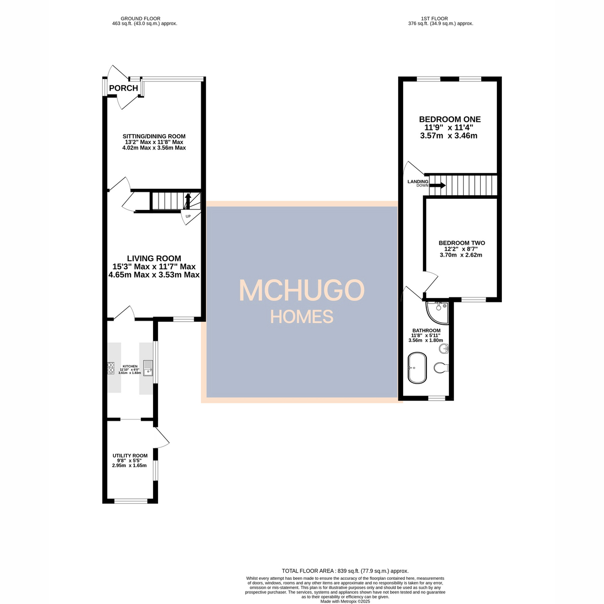 2 bed terraced house for sale in Earls Court Road, Birmingham - Property floorplan