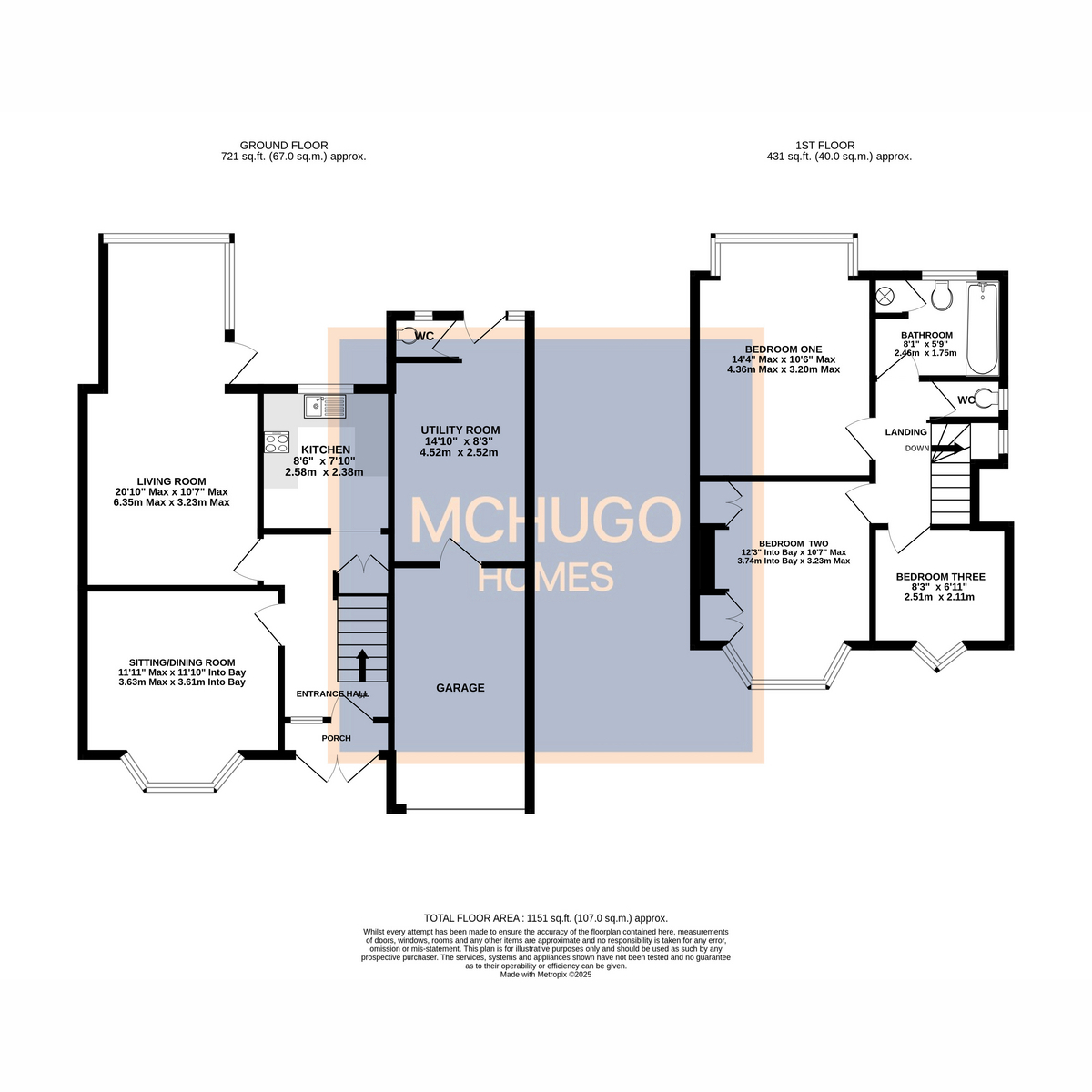 3 bed detached house for sale in Wyckham Close, Birmingham - Property floorplan
