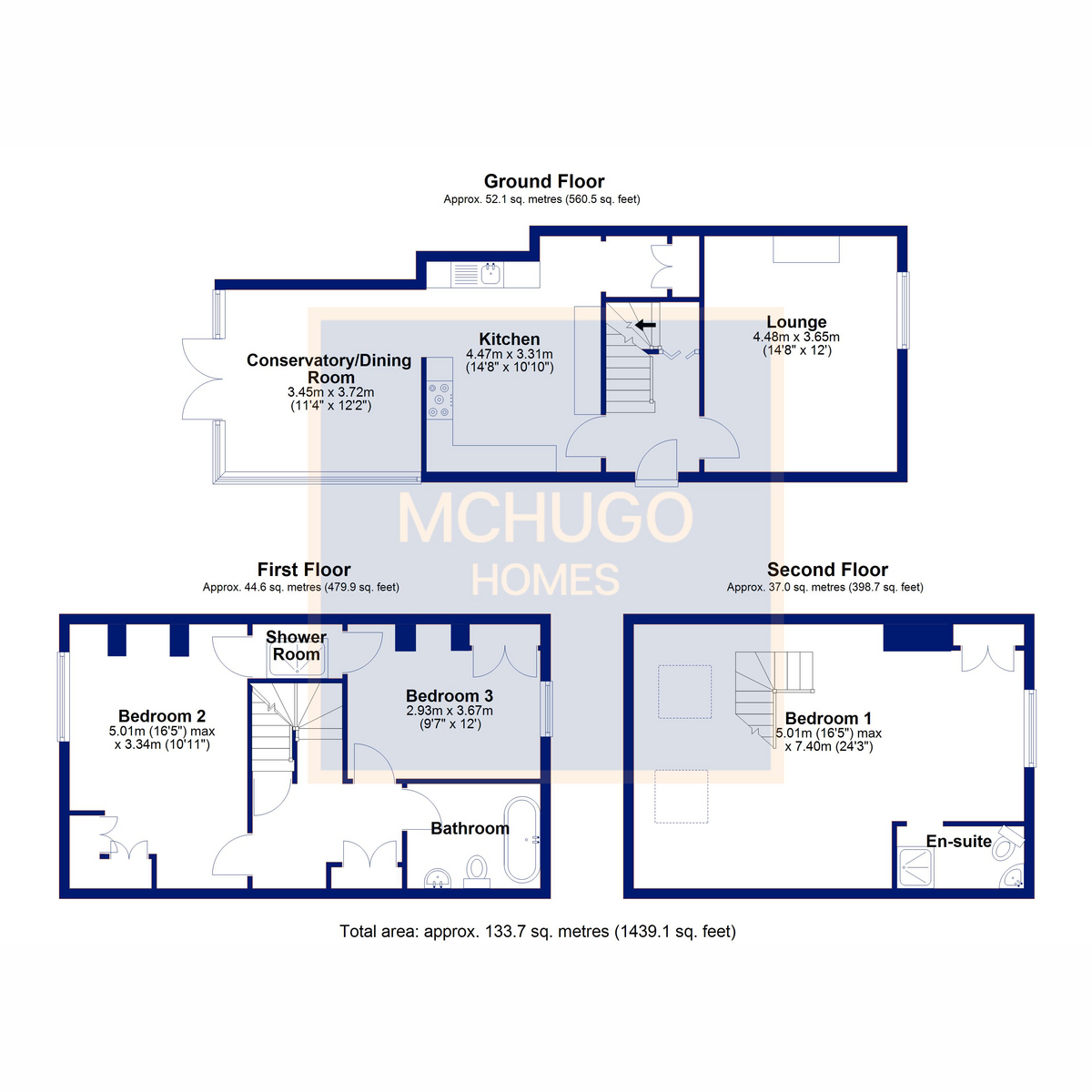 3 bed terraced house for sale in Lee Crescent, Edgbaston, B15 - Property floorplan