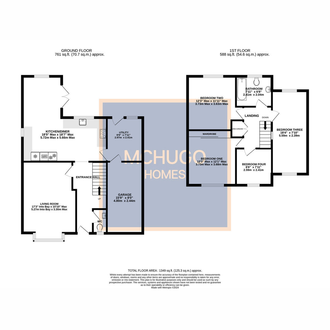 4 bed detached house for sale in Crondal Place, Edgbaston, B15 2LB - Property floorplan