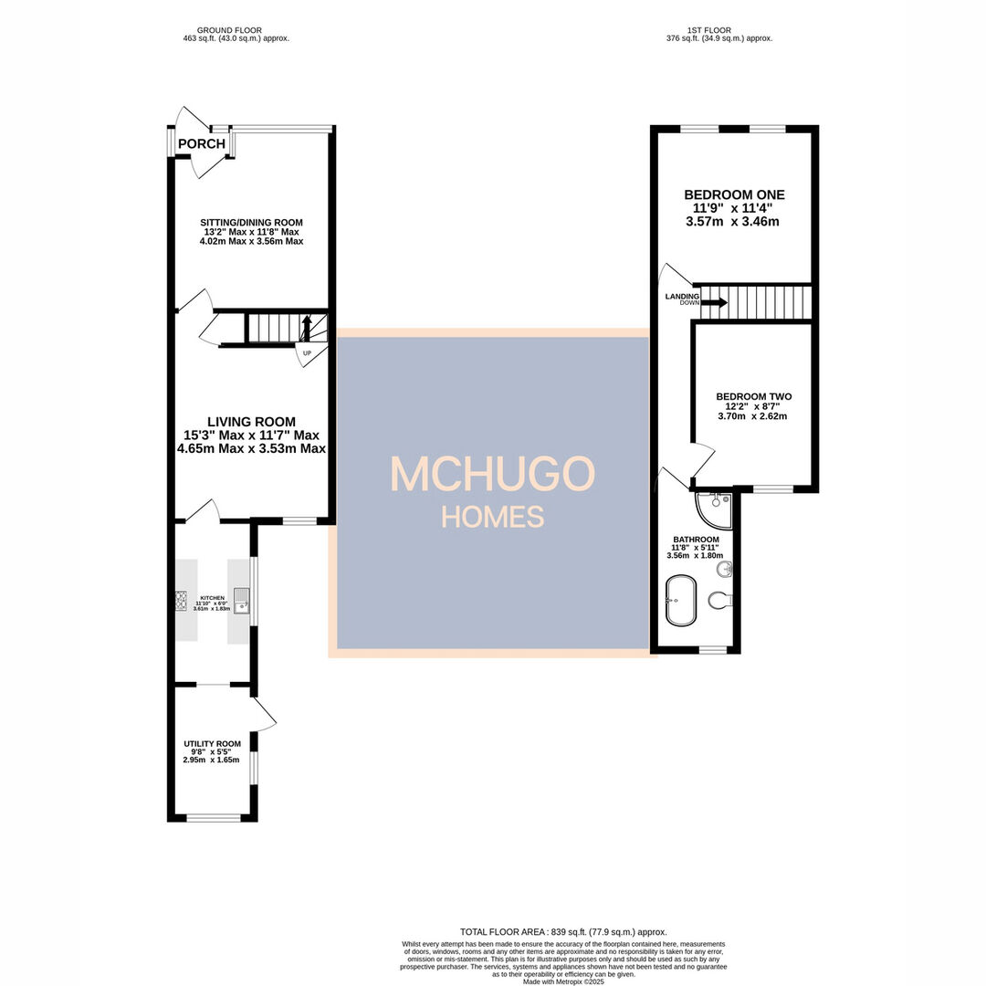2 bed terraced house for sale in 35 Earls Court Road, Harborne - Property floorplan