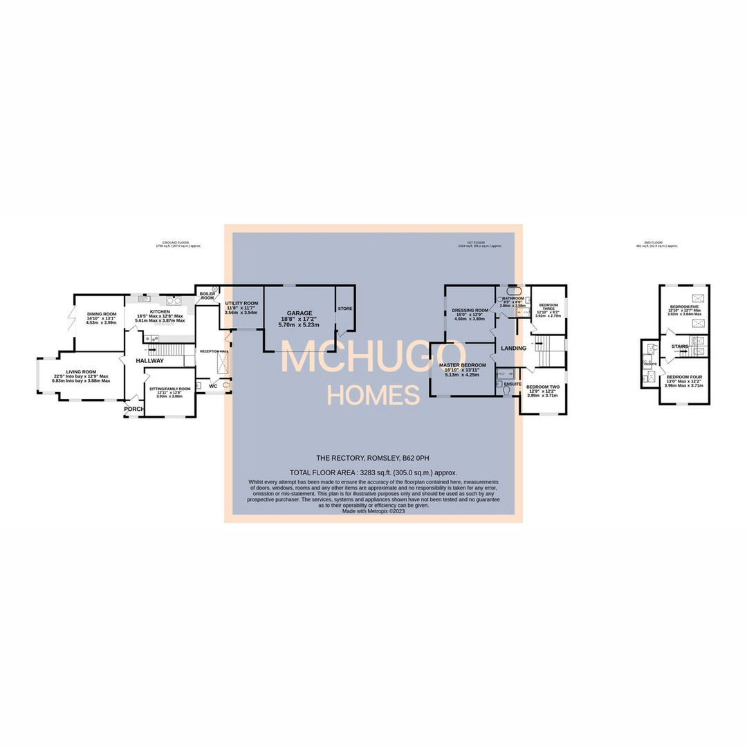 5 bed detached house for sale in The Rectory Fieldhouse Lane, Fieldhouse Lane, Romsley - Property floorplan