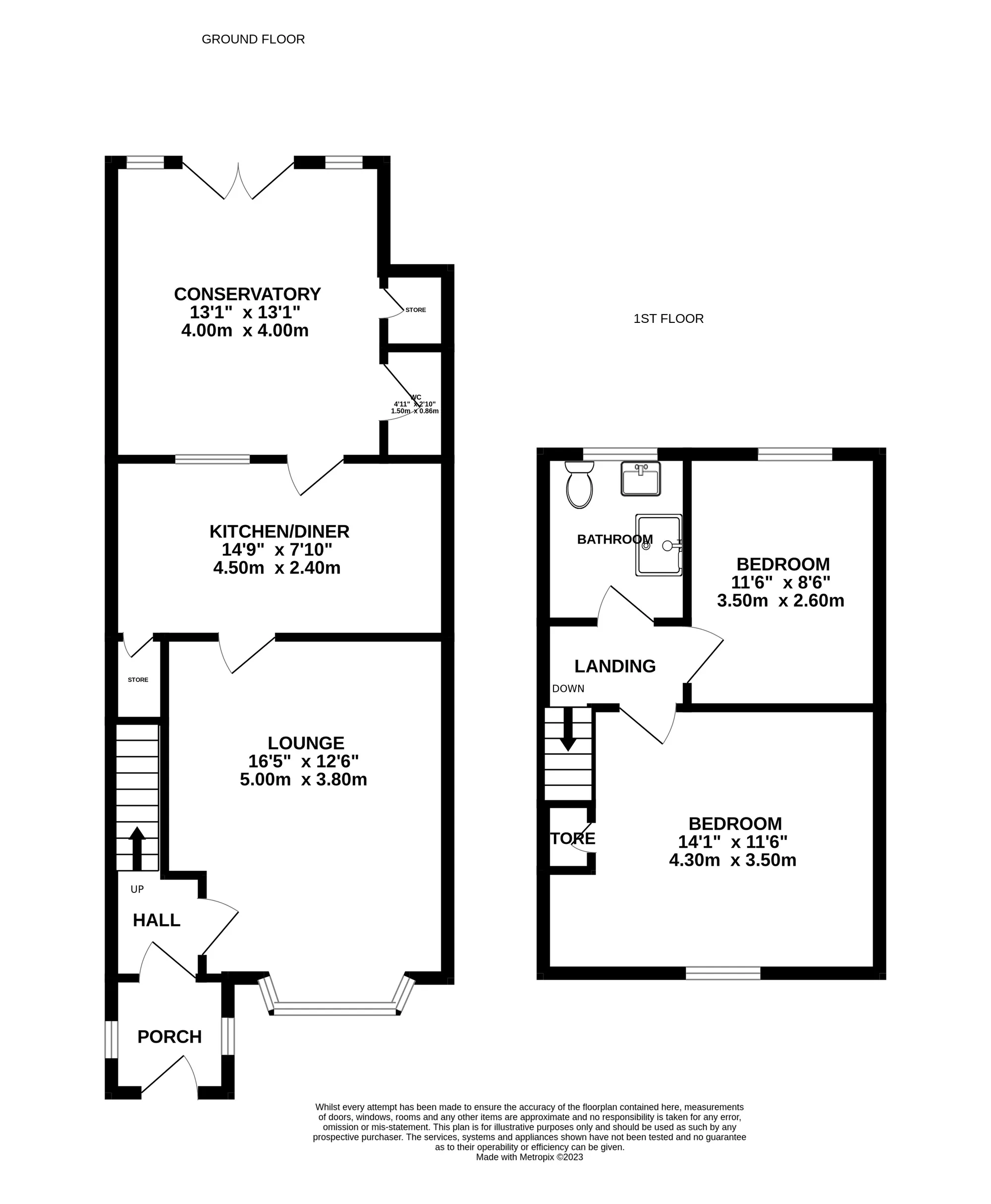 2 bed mid-terraced house for sale in Selsdon Road, Liverpool - Property floorplan
