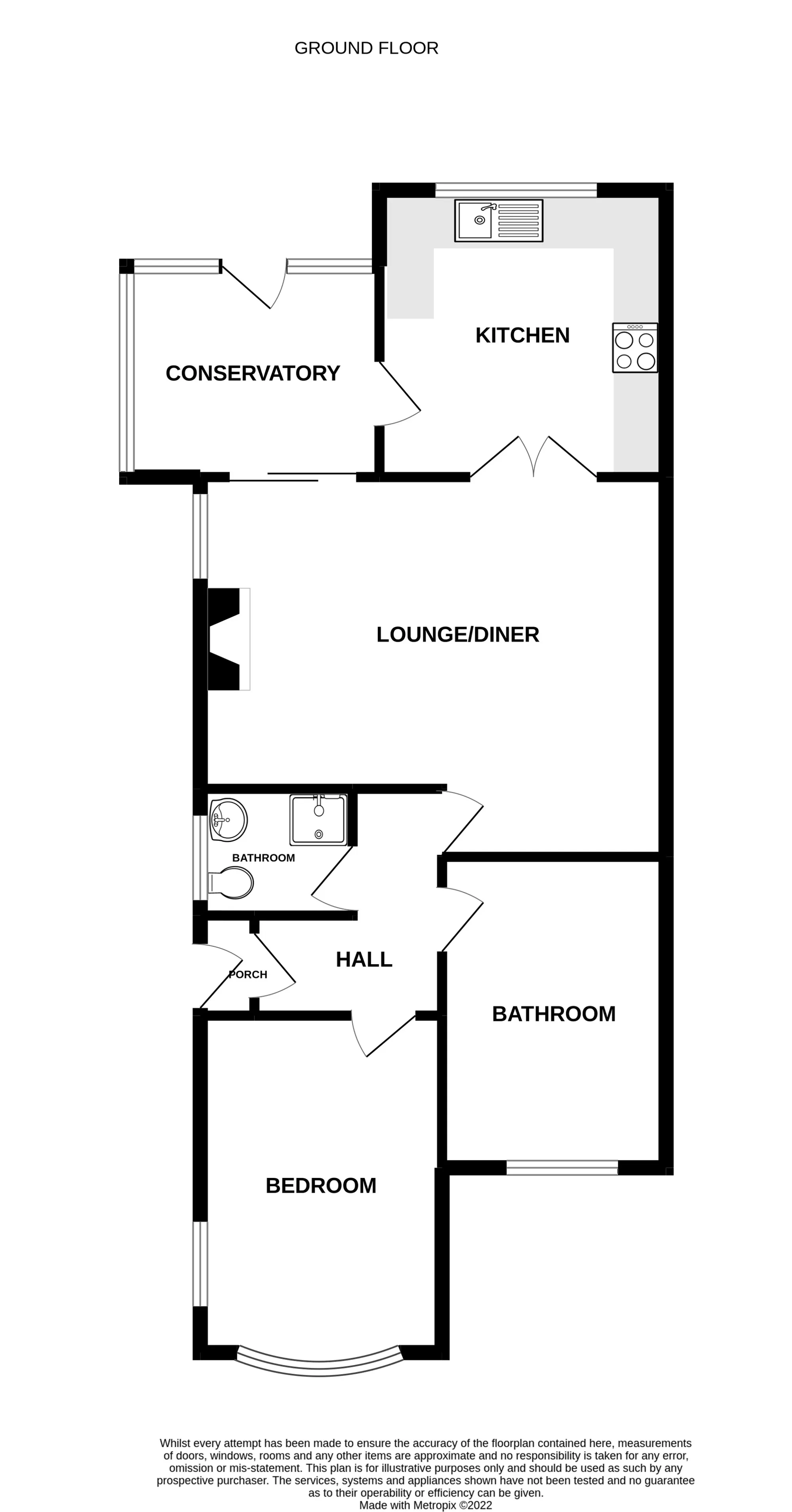 2 bed semi-detached bungalow to rent in Liverpool Road, Liverpool - Property floorplan