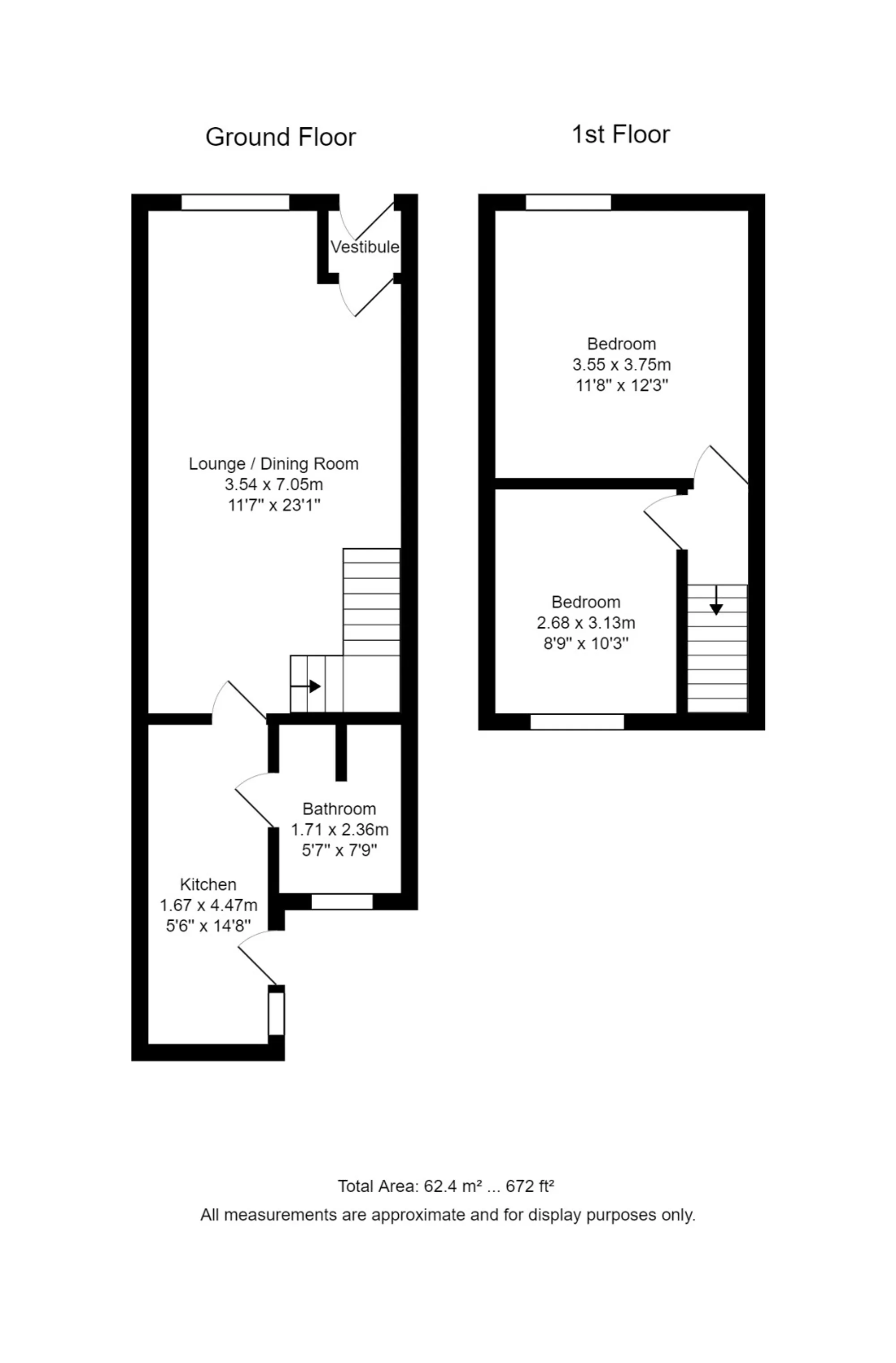2 bed mid-terraced house for sale in Jubilee Road, Liverpool - Property floorplan