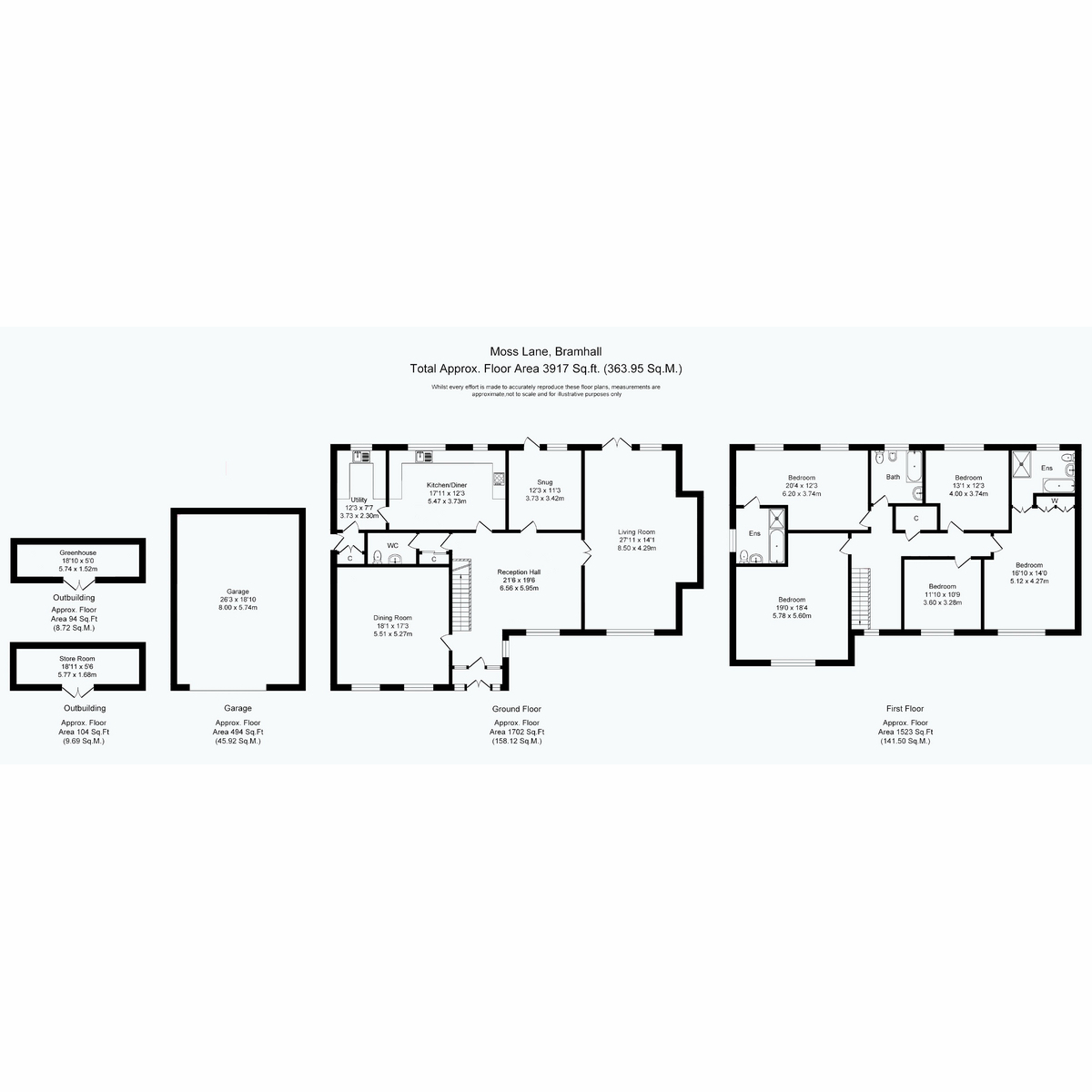 5 bed detached house for sale in Moss Lane, Stockport - Property floorplan