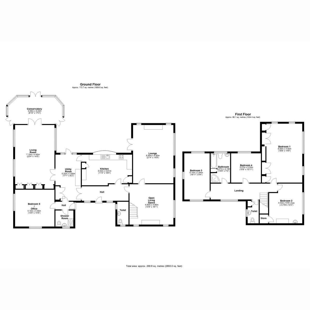 5 bed detached house for sale in Moss Lane, Stockport - Property floorplan