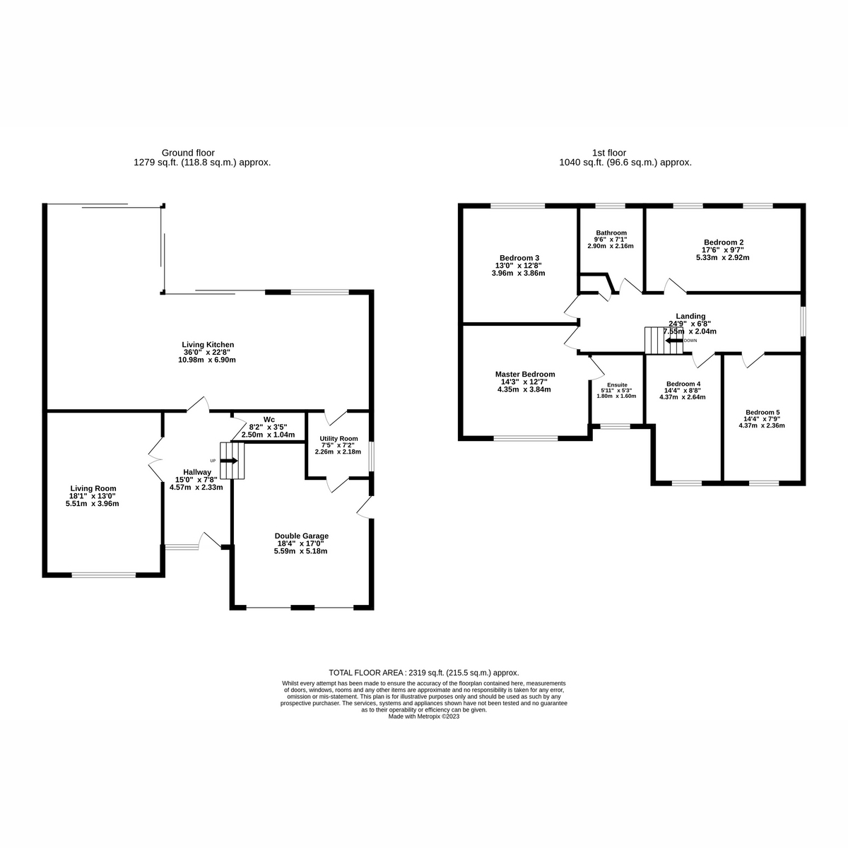 5 bed detached house for sale in Lansdown Close, Cheadle - Property floorplan