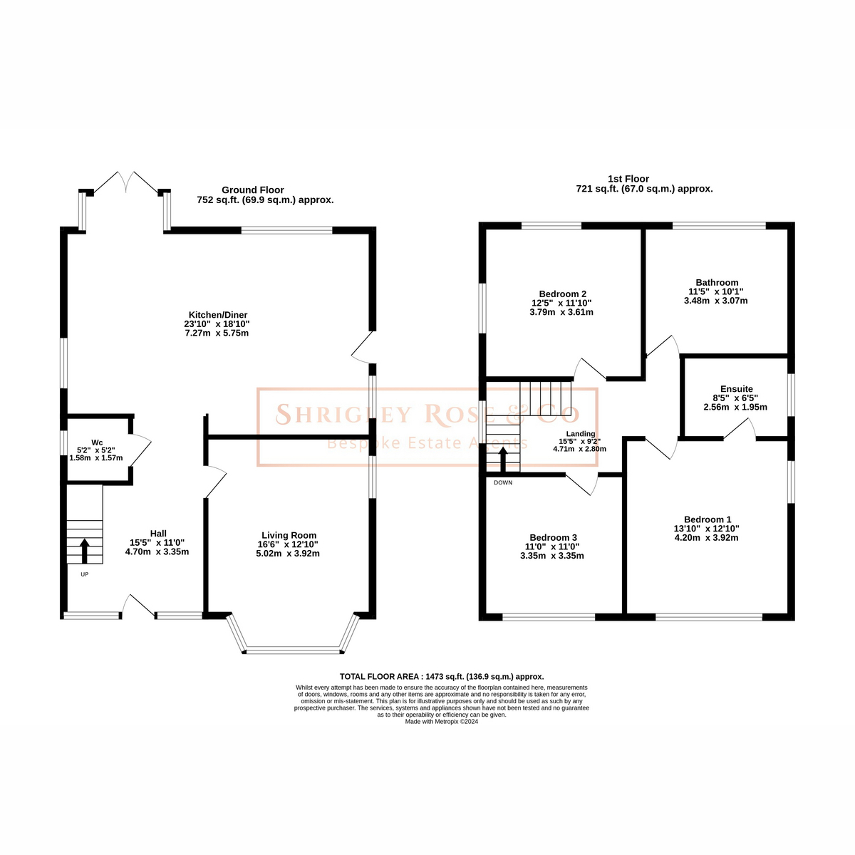 3 bed detached house for sale in Woodford Road, Stockport - Property floorplan
