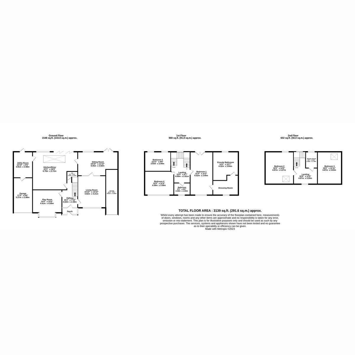 5 bed detached house for sale in Valley Road, Cheadle - Property floorplan