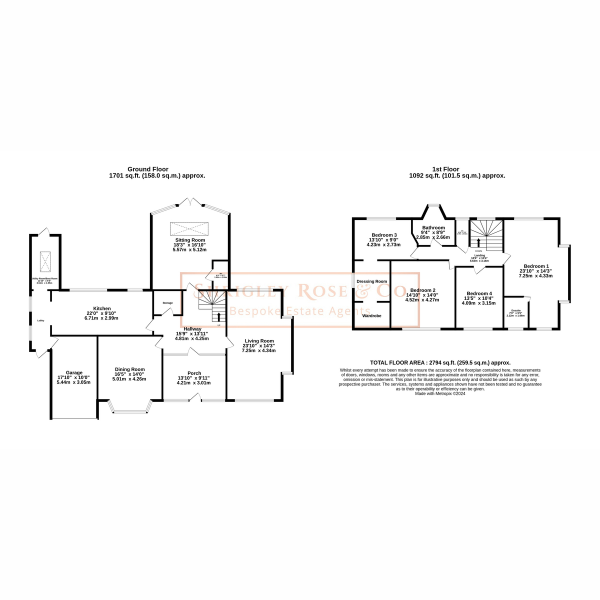 4 bed detached house for sale in Bruntwood Lane, Cheadle - Property floorplan