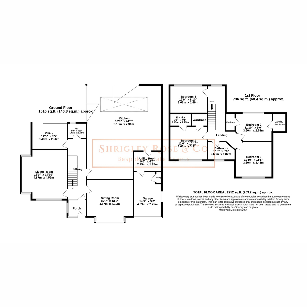 4 bed detached house for sale in Chester Road, Woodford - Property floorplan